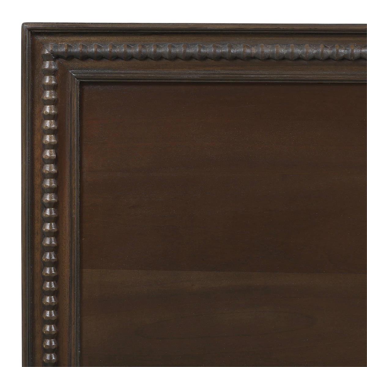 Bramble Vivienne Upholstered Bed Queen — Dark Walnut / Dinara Natural
