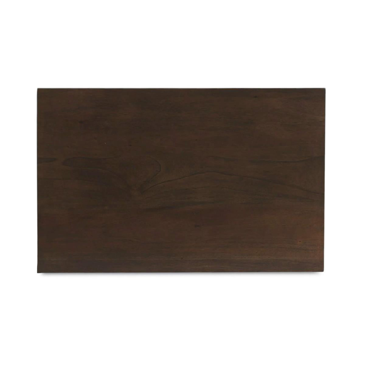 Bramble Vivienne 2 Drawer Bedside Large Table — Dark Walnut