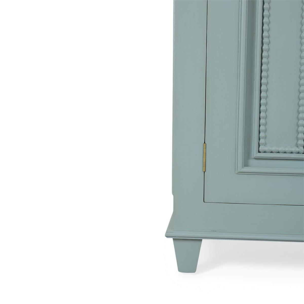 Bramble Vivienne 4 Door Narrow Sideboard — Vintage Moss Green / Light Distressed