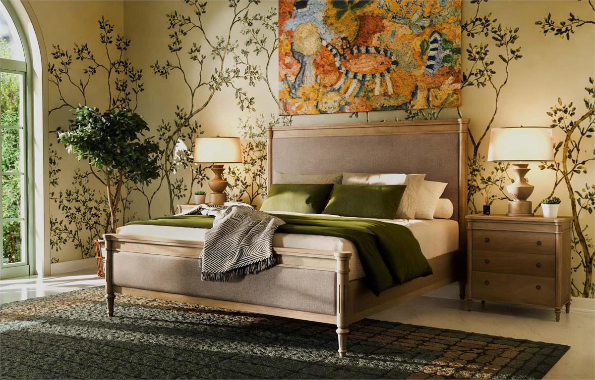 Bramble Kelly King Bed — Sandbar / Taupe Velour