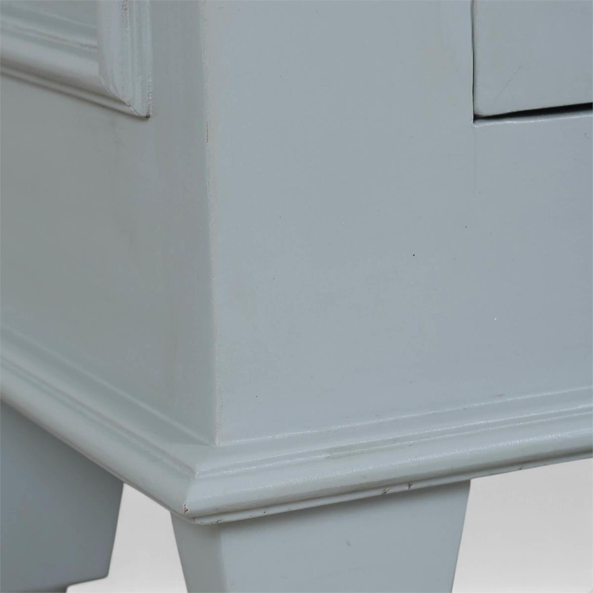 Bramble Vivienne 2 Door Narrow Sideboard — Grey Mist / Light Distressed