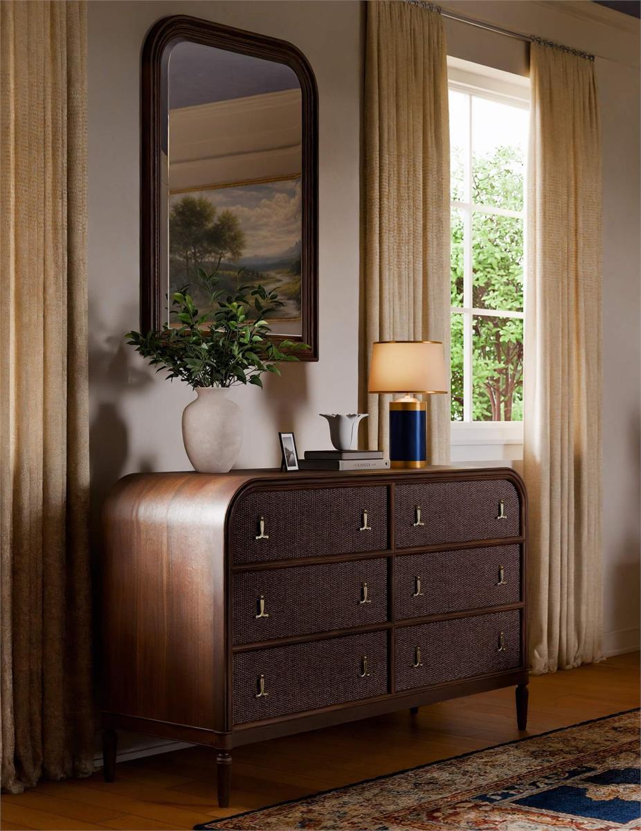 Bramble Vivienne Arched Mirror — Dark Walnut
