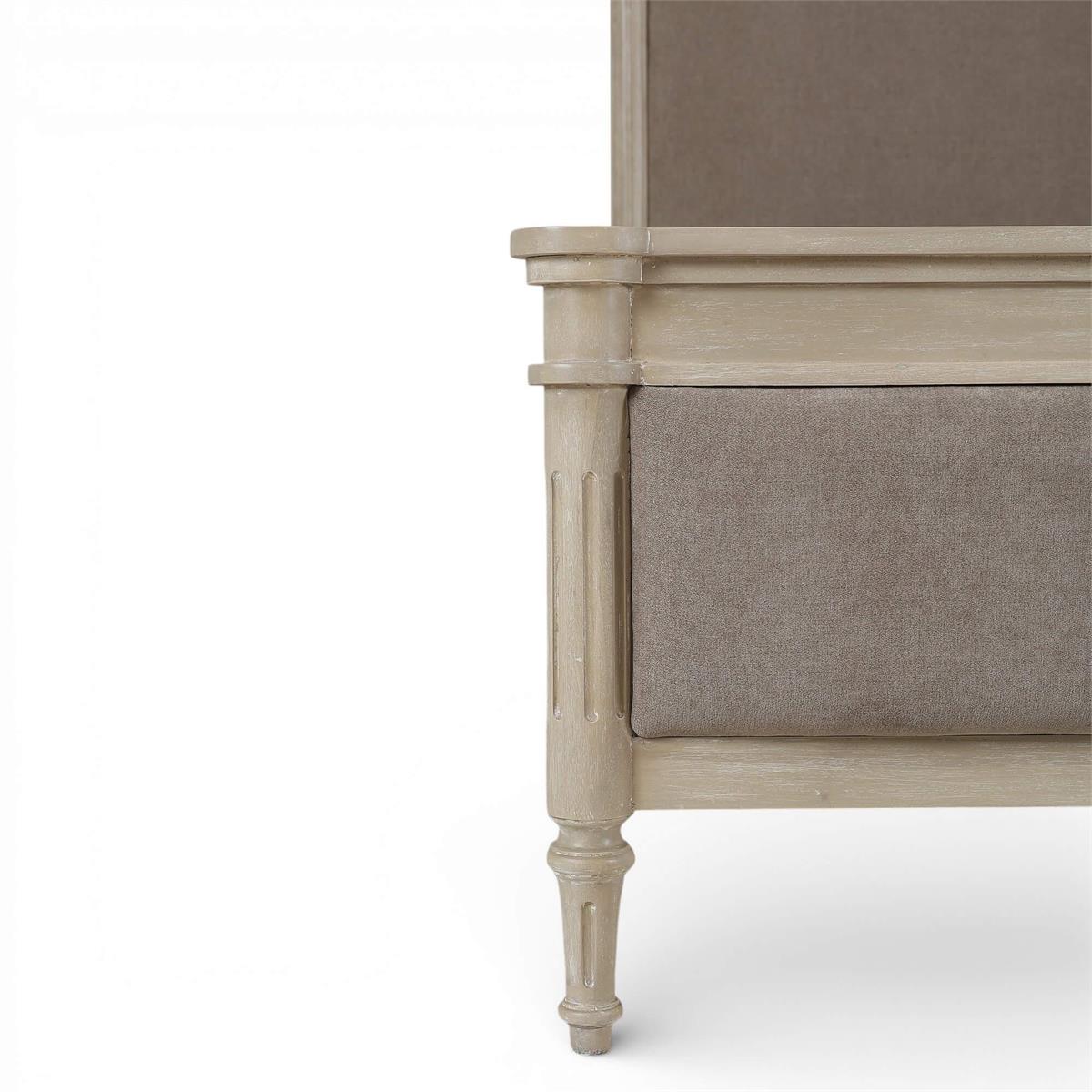Bramble Kelly Queen Bed — Sandbar / Taupe Velour