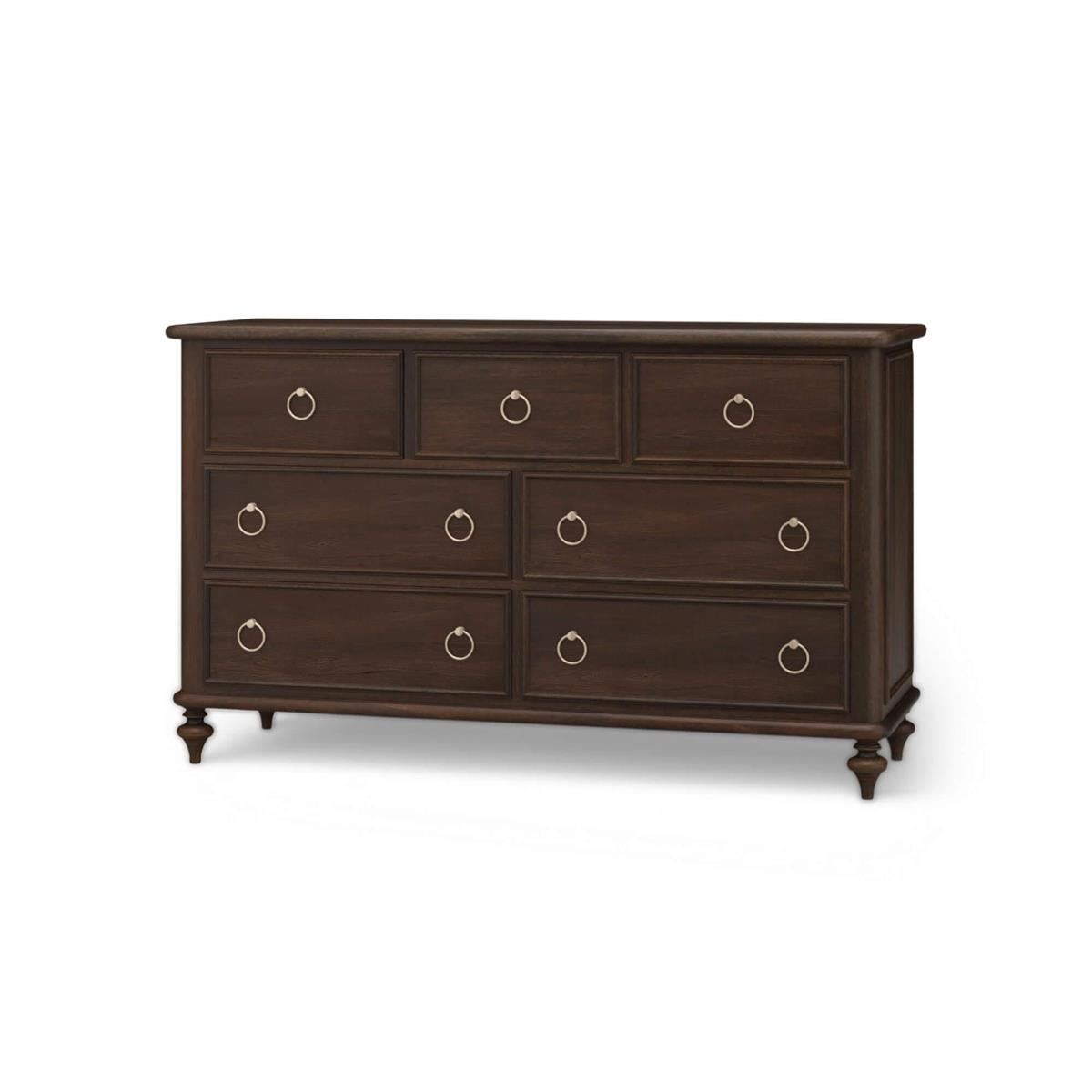 Bramble Savannah 7 Drawer Dresser — Dark Walnut