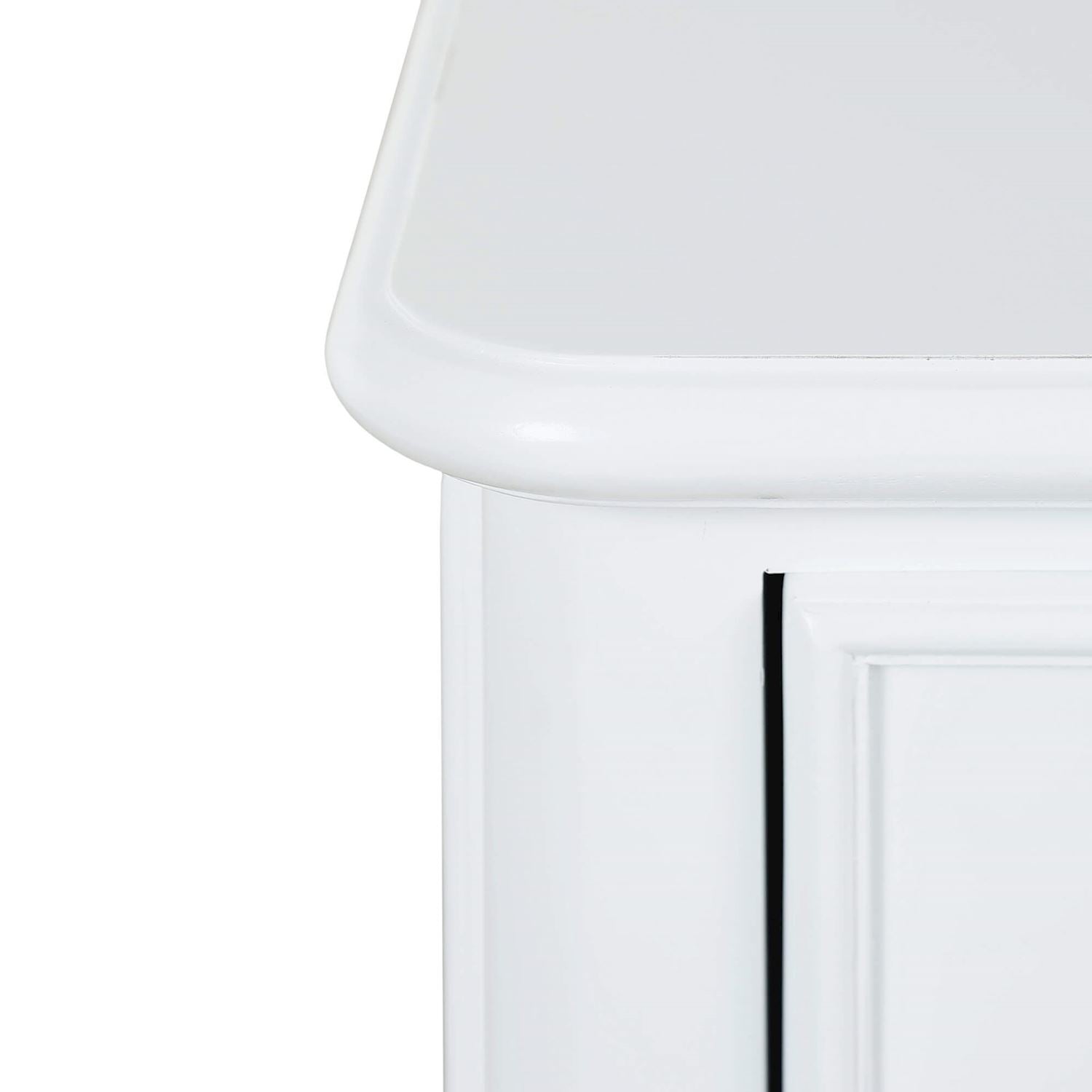 Bramble Savannah 2 Drawer Bedside Table — Architectural White / No Distress