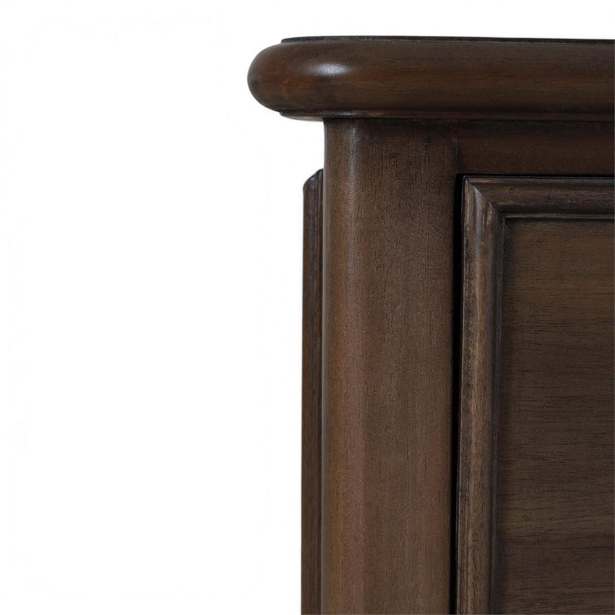 Bramble Savannah 2 Drawer Bedside Table — Dark Walnut