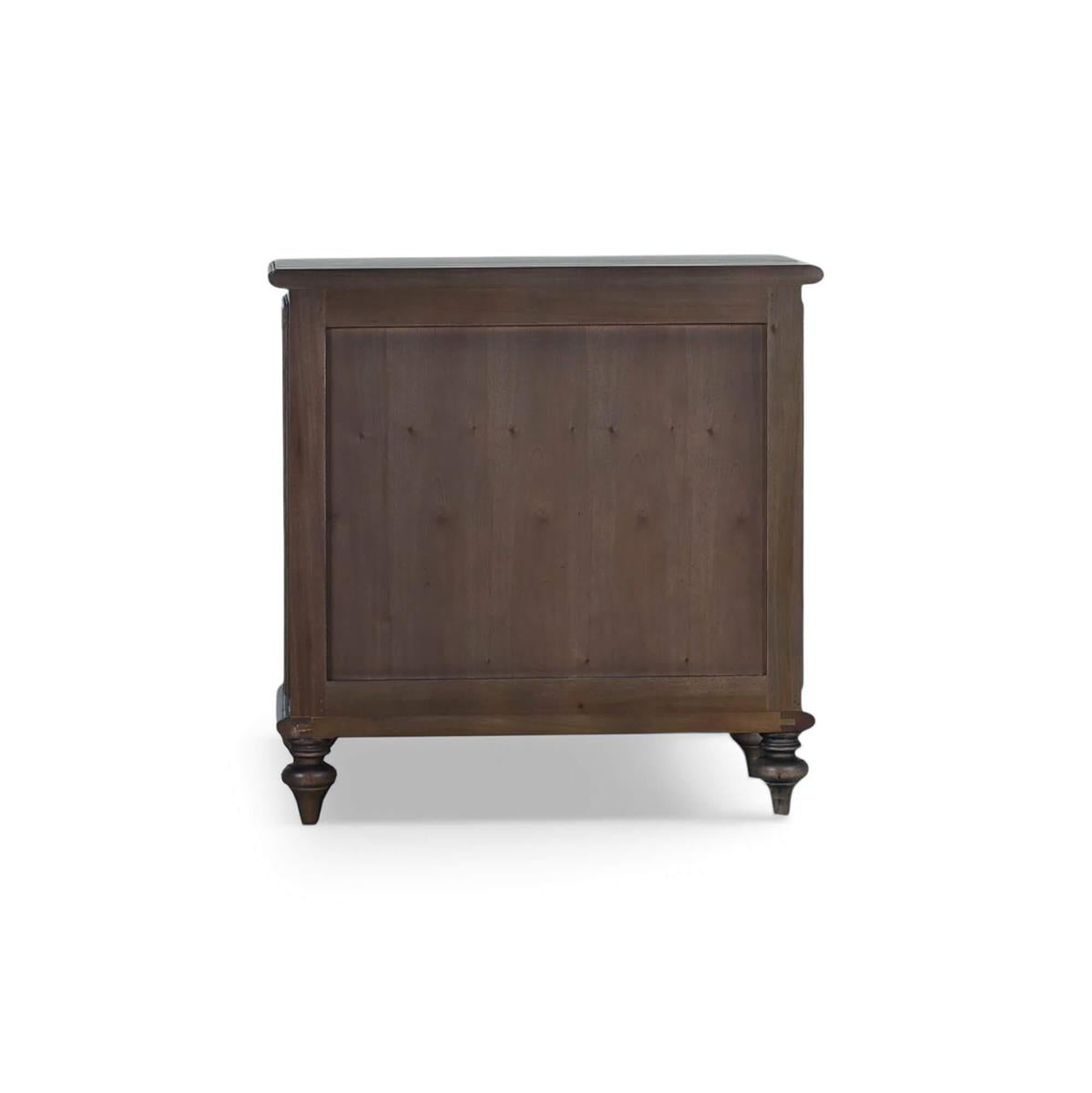Bramble Savannah Bedside Table w/ Open Shelf — Dark Walnut