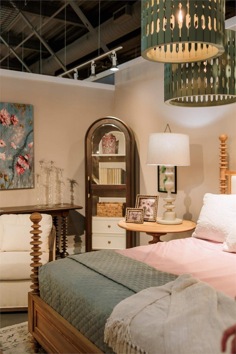 Bramble Milano Upholstered King Bed — Fruit Wood / Arctic