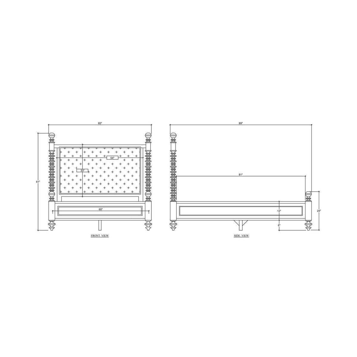 Bramble Milano Upholstered Queen Bed — Fruit Wood / Arctic