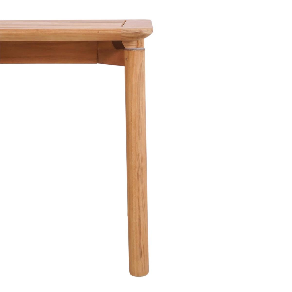 Bramble Virginia Side Table Square - Outdoor Teak — Natural Teak Fine Sanded