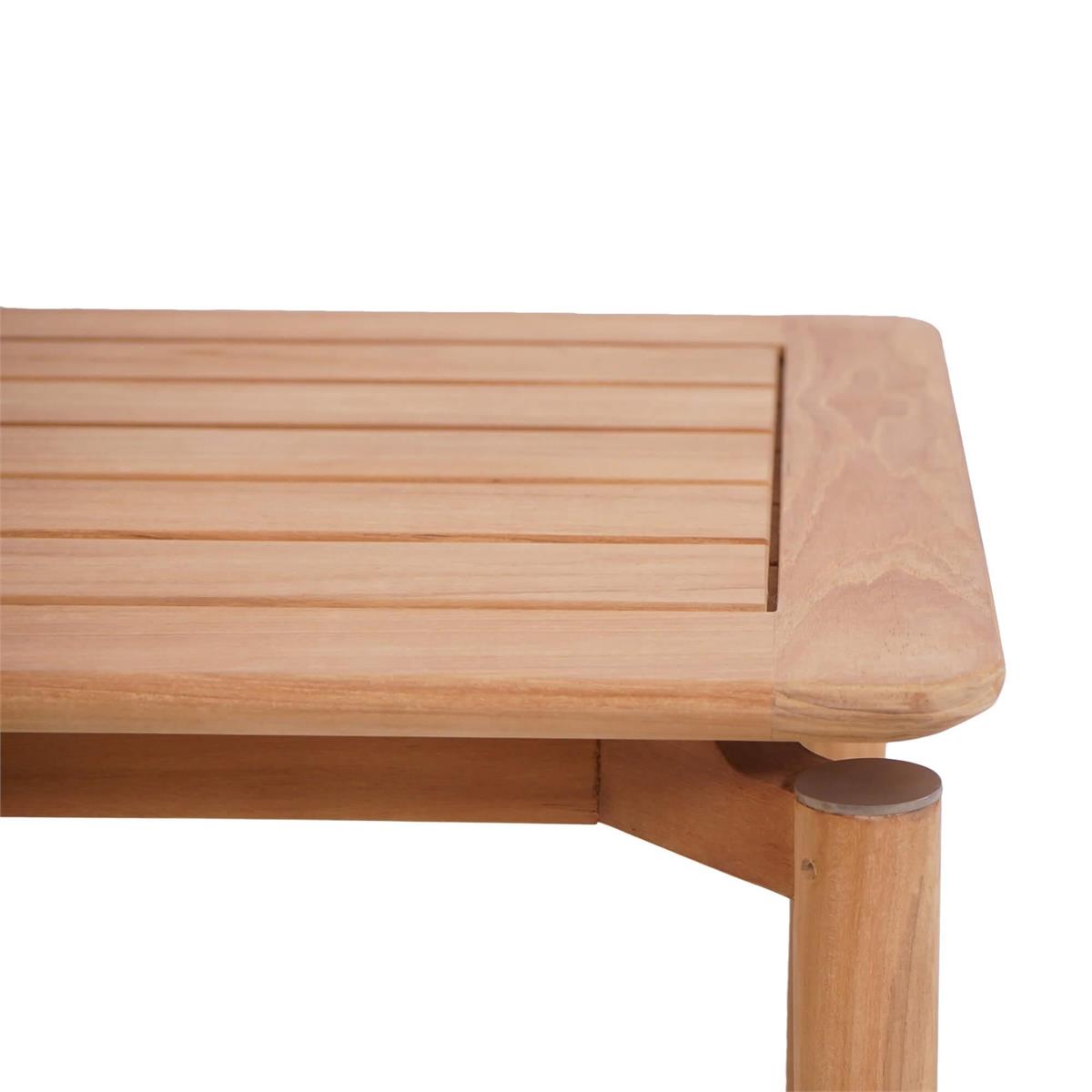 Bramble Virginia Side Table Square - Outdoor Teak — Natural Teak Fine Sanded