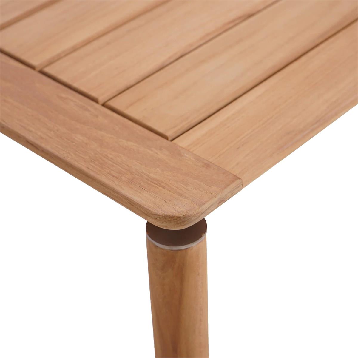 Bramble Virginia Side Table Square - Outdoor Teak — Natural Teak Fine Sanded