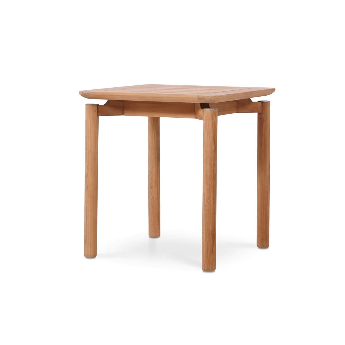 Bramble Virginia Side Table Square - Outdoor Teak — Natural Teak Fine Sanded