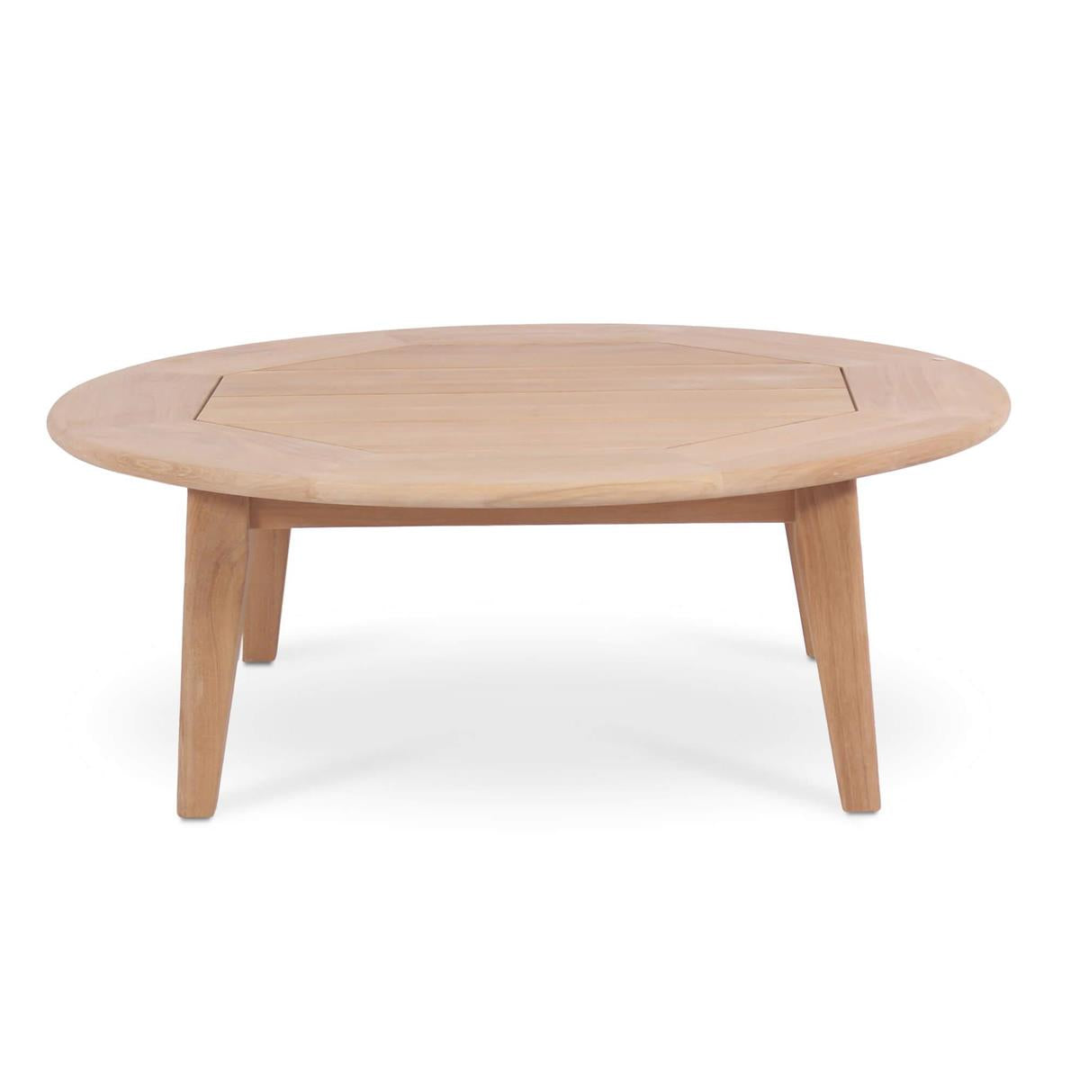 Bramble Stockton Round Coffee Table - Outdoor Teak — Natural Teak Fine Sanded