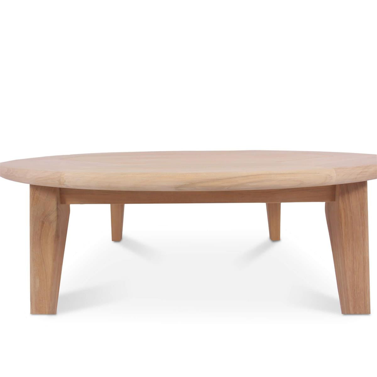 Bramble Stockton Round Coffee Table - Outdoor Teak — Natural Teak Fine Sanded