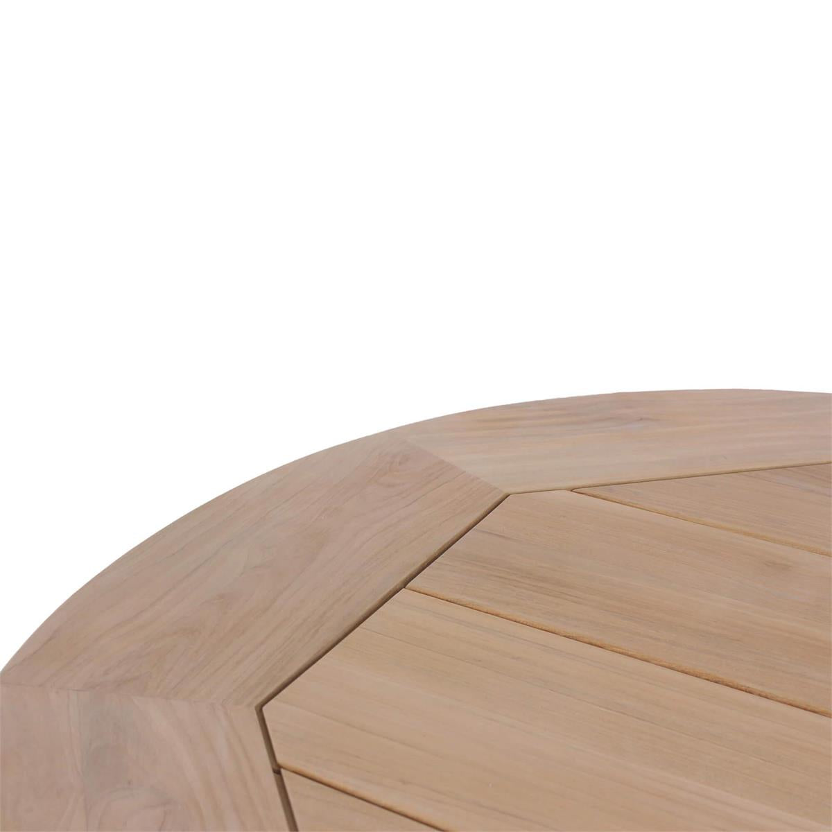 Bramble Stockton Round Coffee Table - Outdoor Teak — Natural Teak Fine Sanded