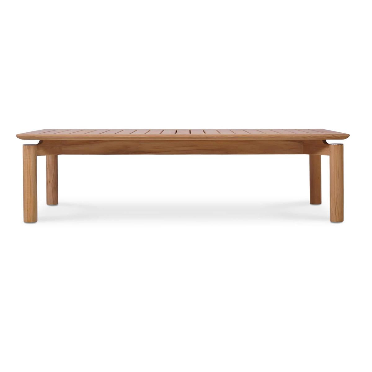 Bramble Virginia Rectangular Coffee Table - Outdoor Teak — Natural Teak Fine Sanded