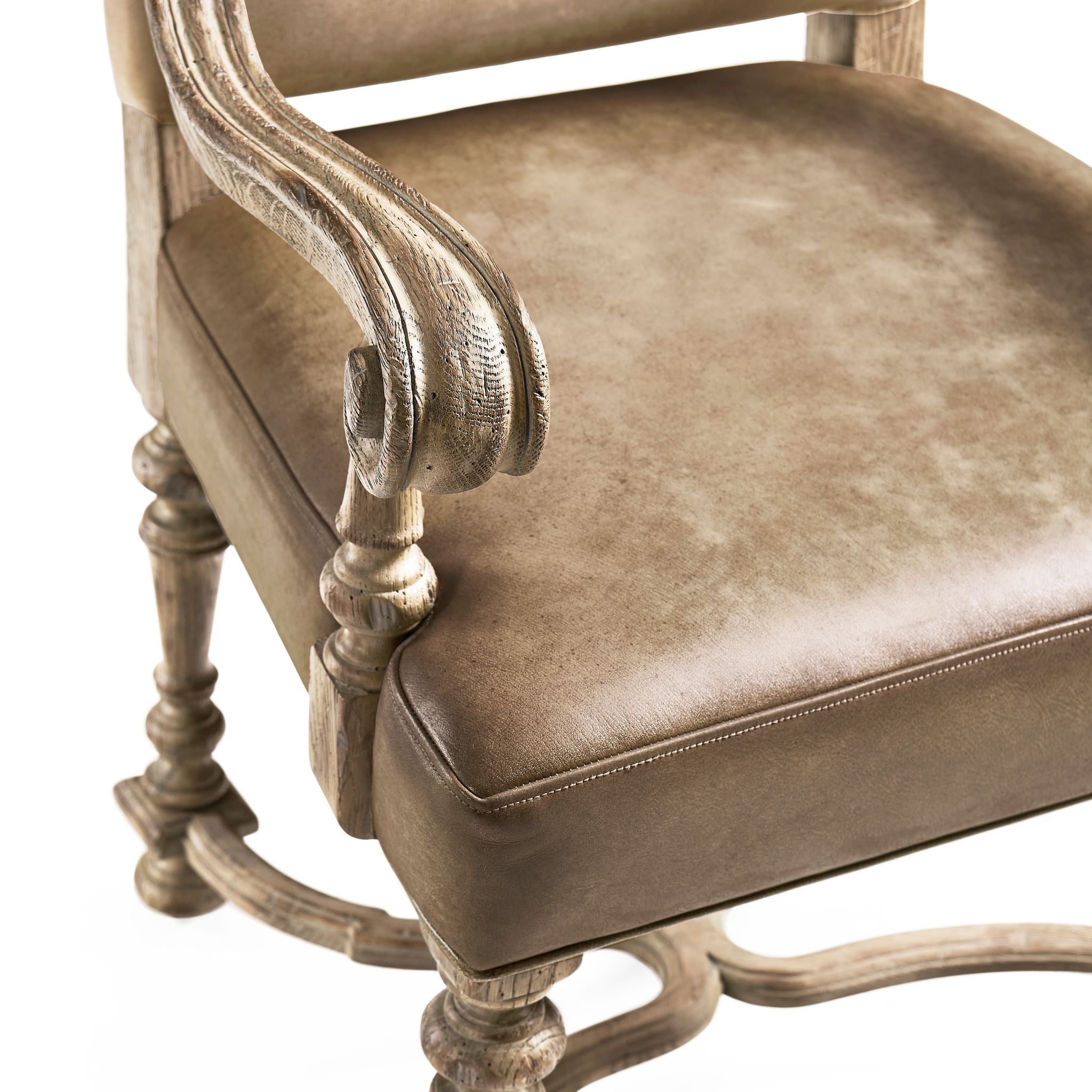 Jonathan Charles Sagehill Arm Chair — Leather