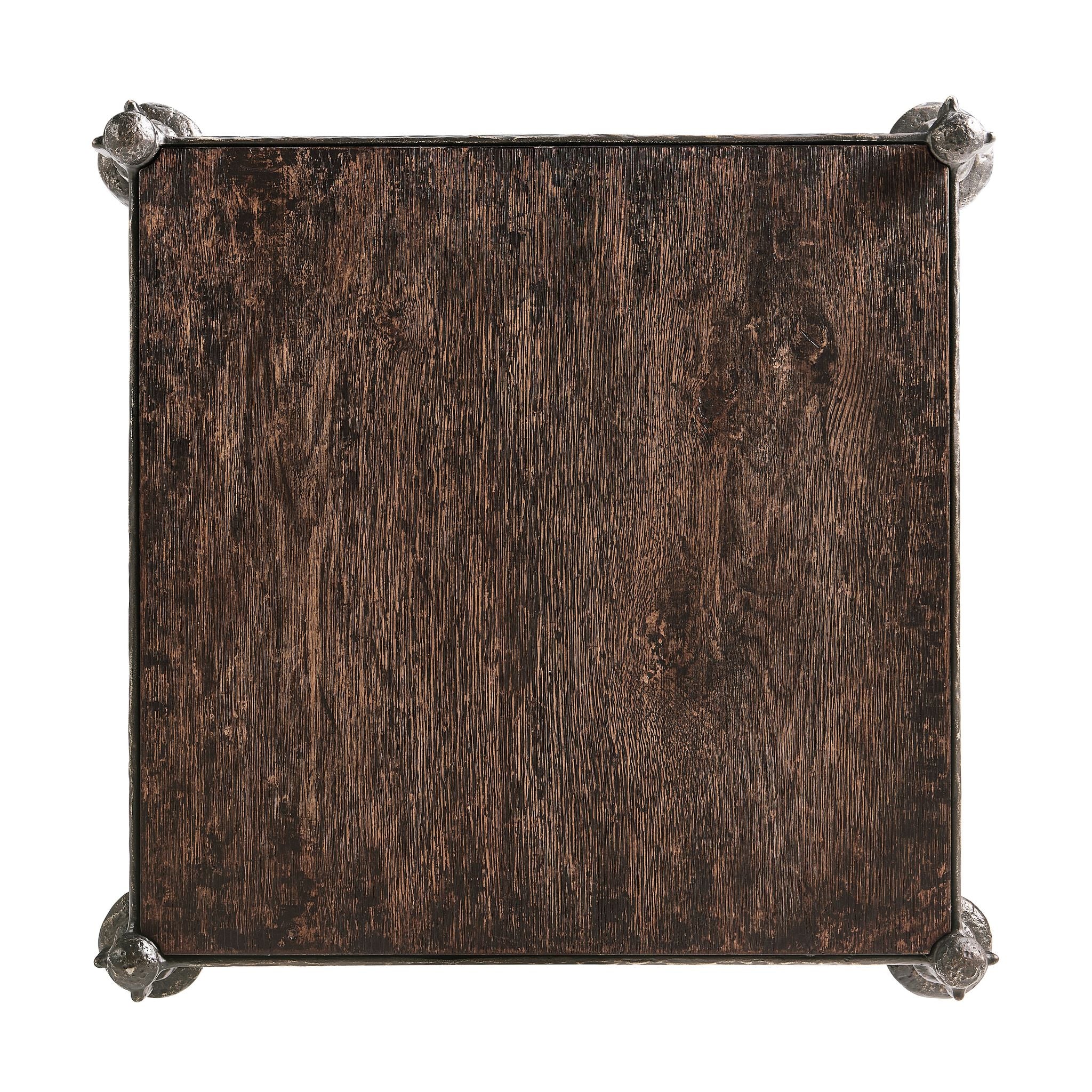 Jonathan Charles Terravita Sq Side Table - Black Caldera