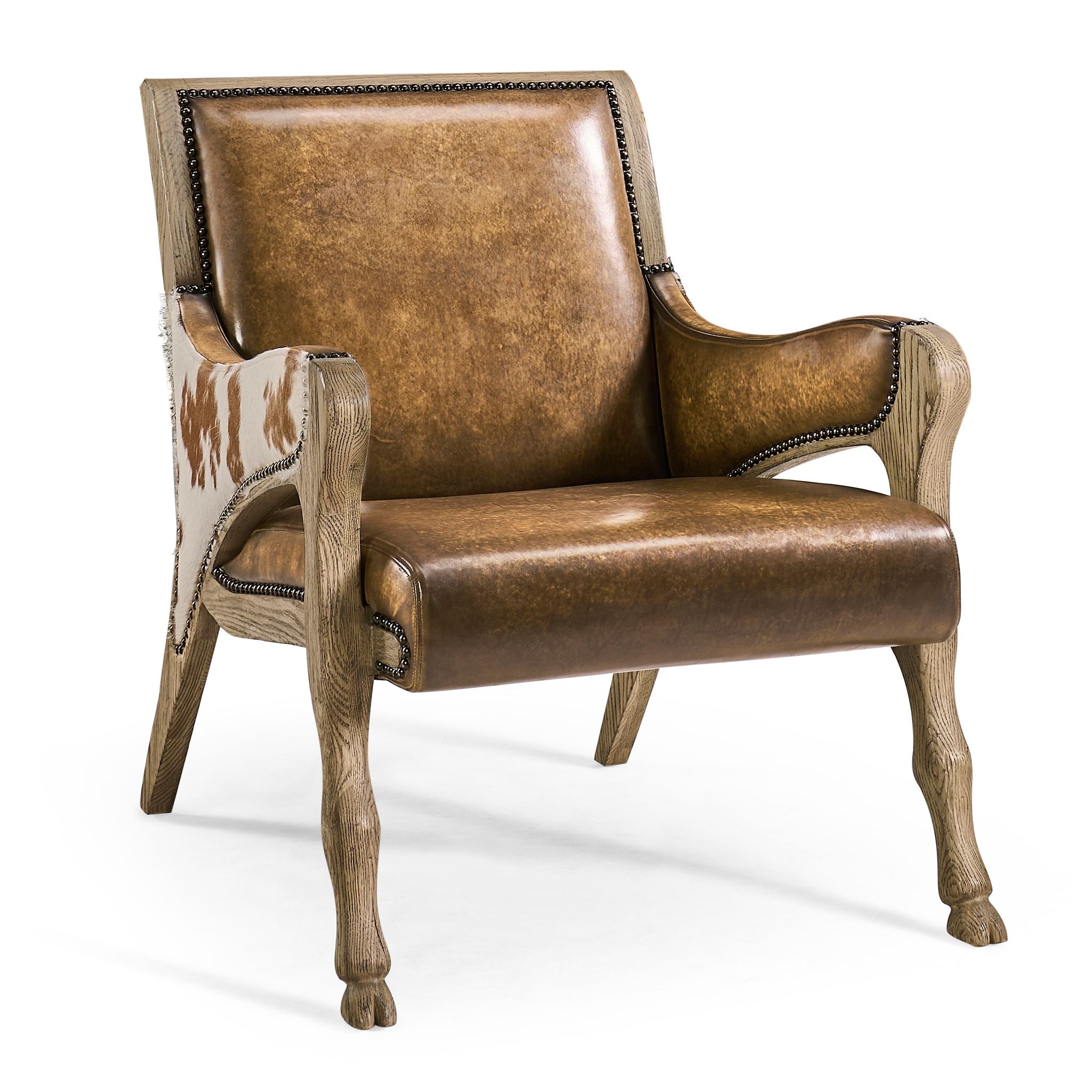 Jonathan Charles Echo Canyon Leather & Hide Occ. Chair