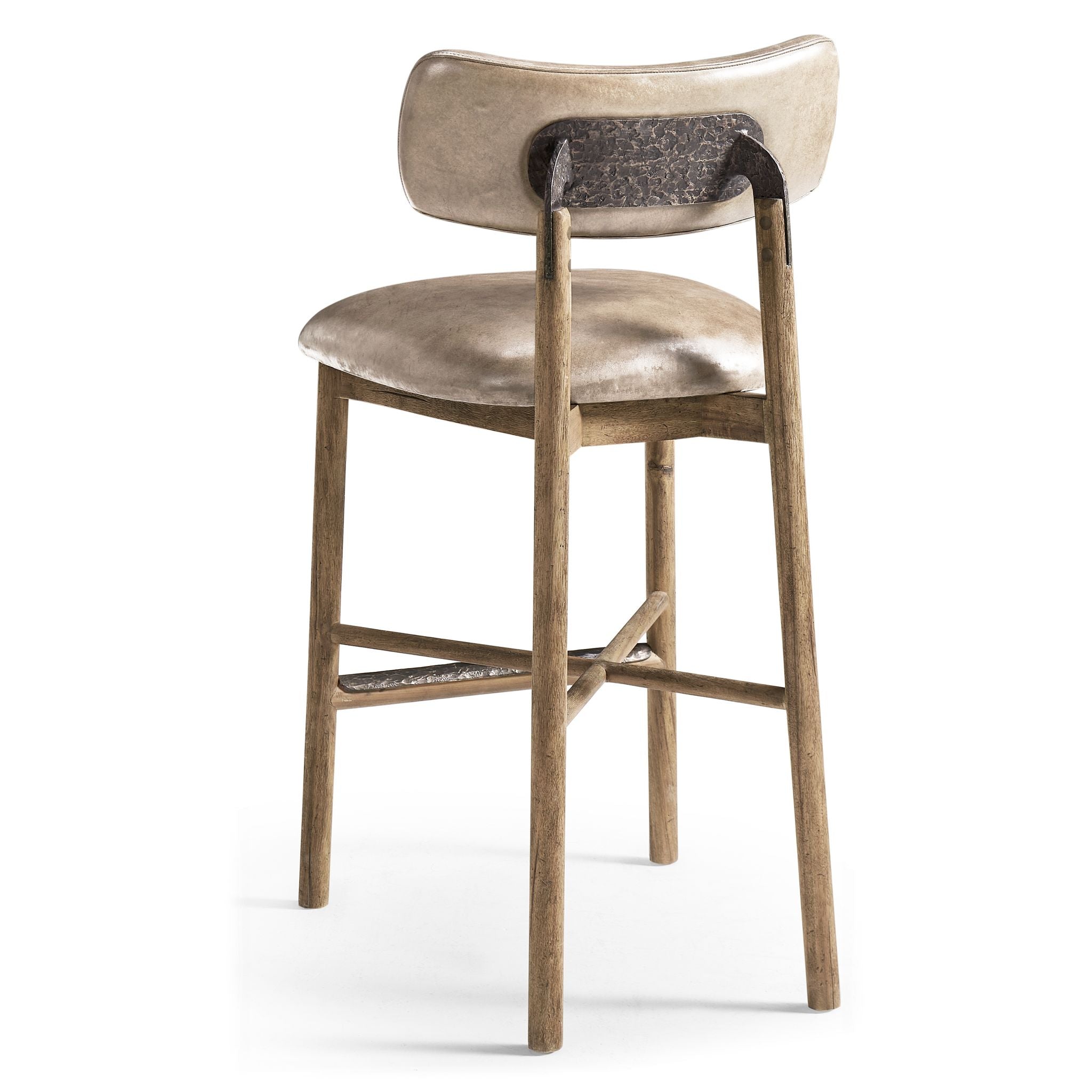 Jonathan Charles Stone Ridge Leather Bar Stool