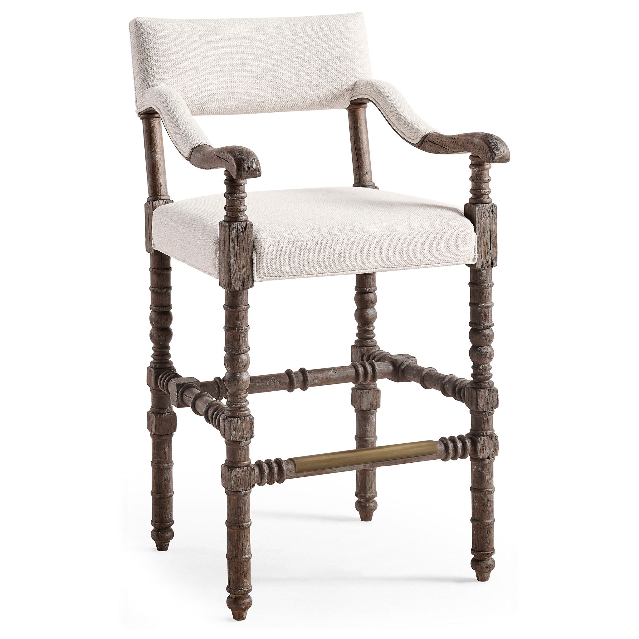 Jonathan Charles Caldera Uph Dark Arm Chair Bar Stool
