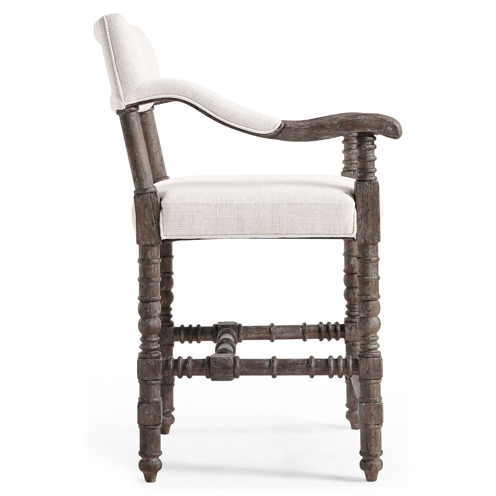 Jonathan Charles Caldera Uph Dark Arm Chair Counter Stool