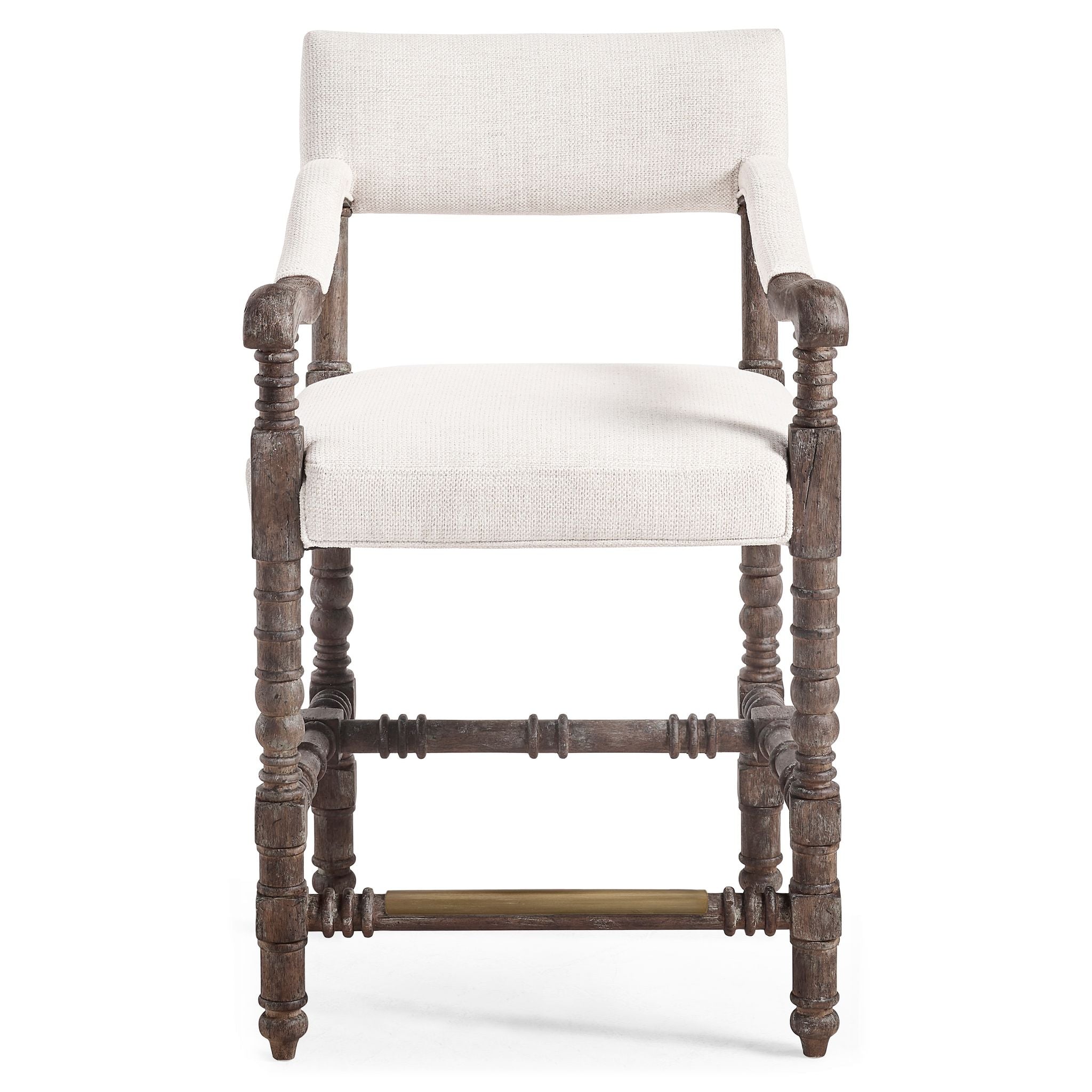 Jonathan Charles Caldera Uph Dark Arm Chair Counter Stool