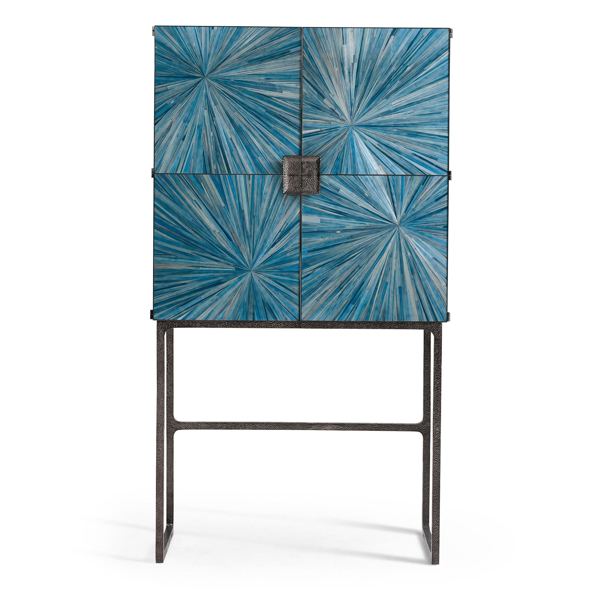 Jonathan Charles JC Modern Bar Cabinet — Chocolate Apricot Oak