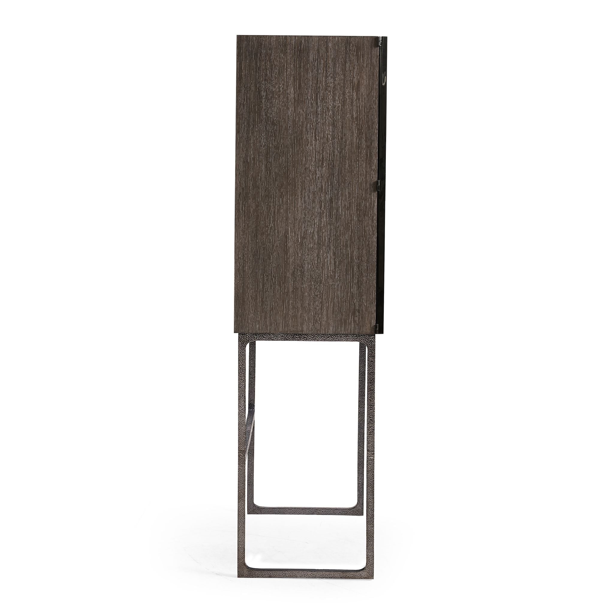 Jonathan Charles JC Modern Bar Cabinet — Chocolate Apricot Oak