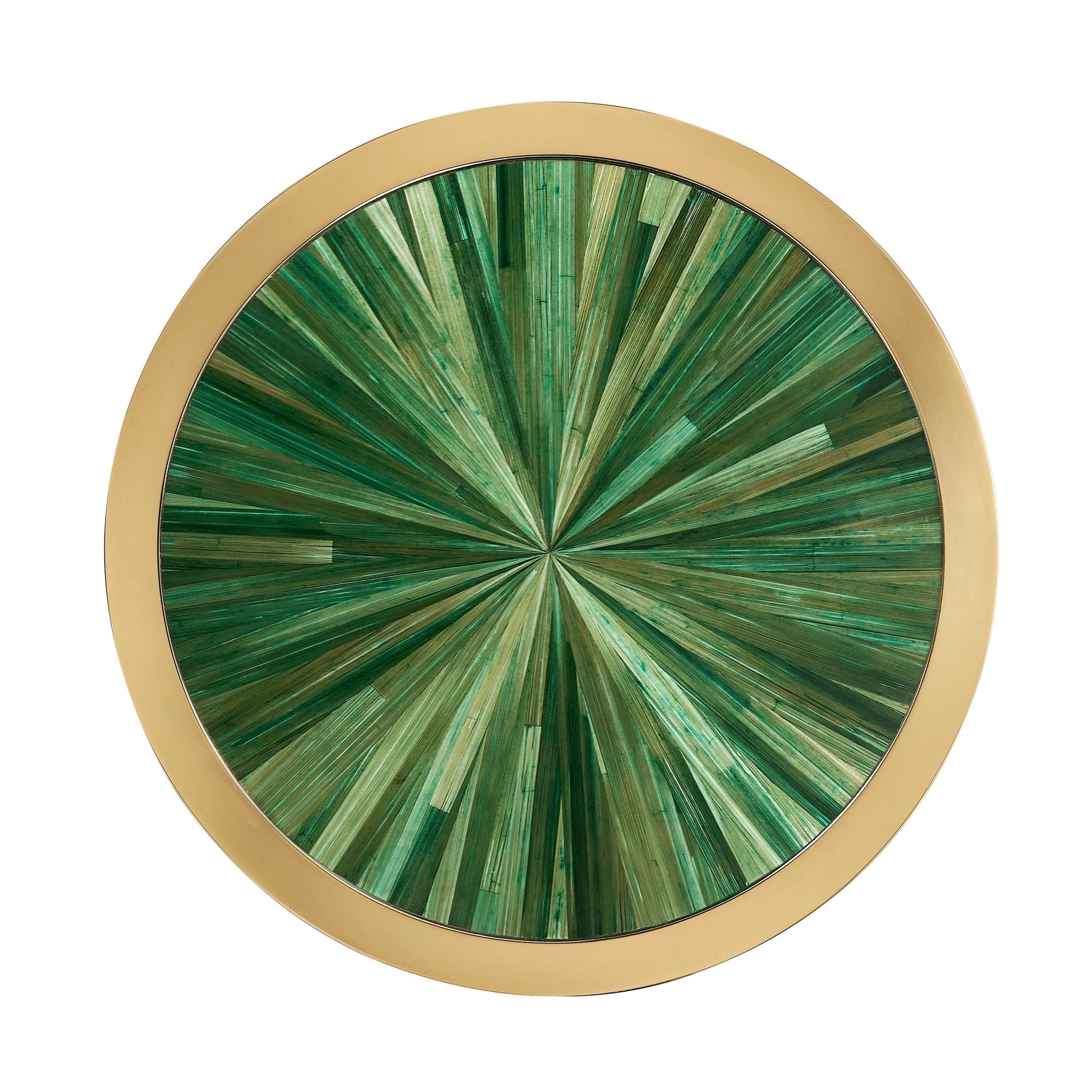Jonathan Charles JC Modern Round Side Table — Jade Green Straw