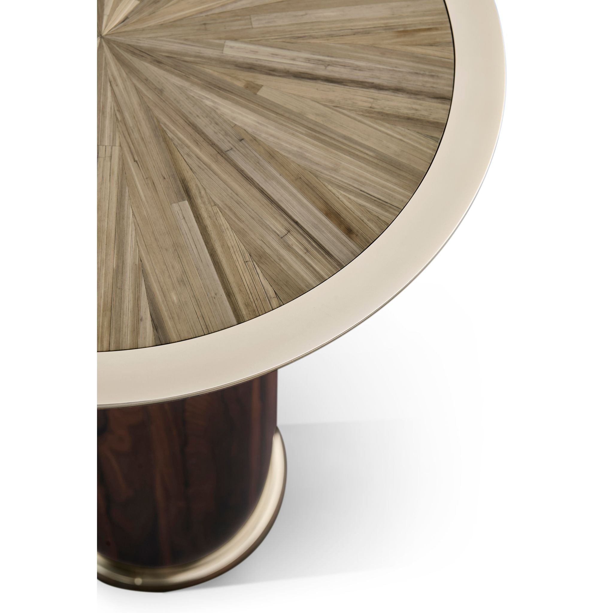 Jonathan Charles JC Modern Round Side Table — Natural Straw