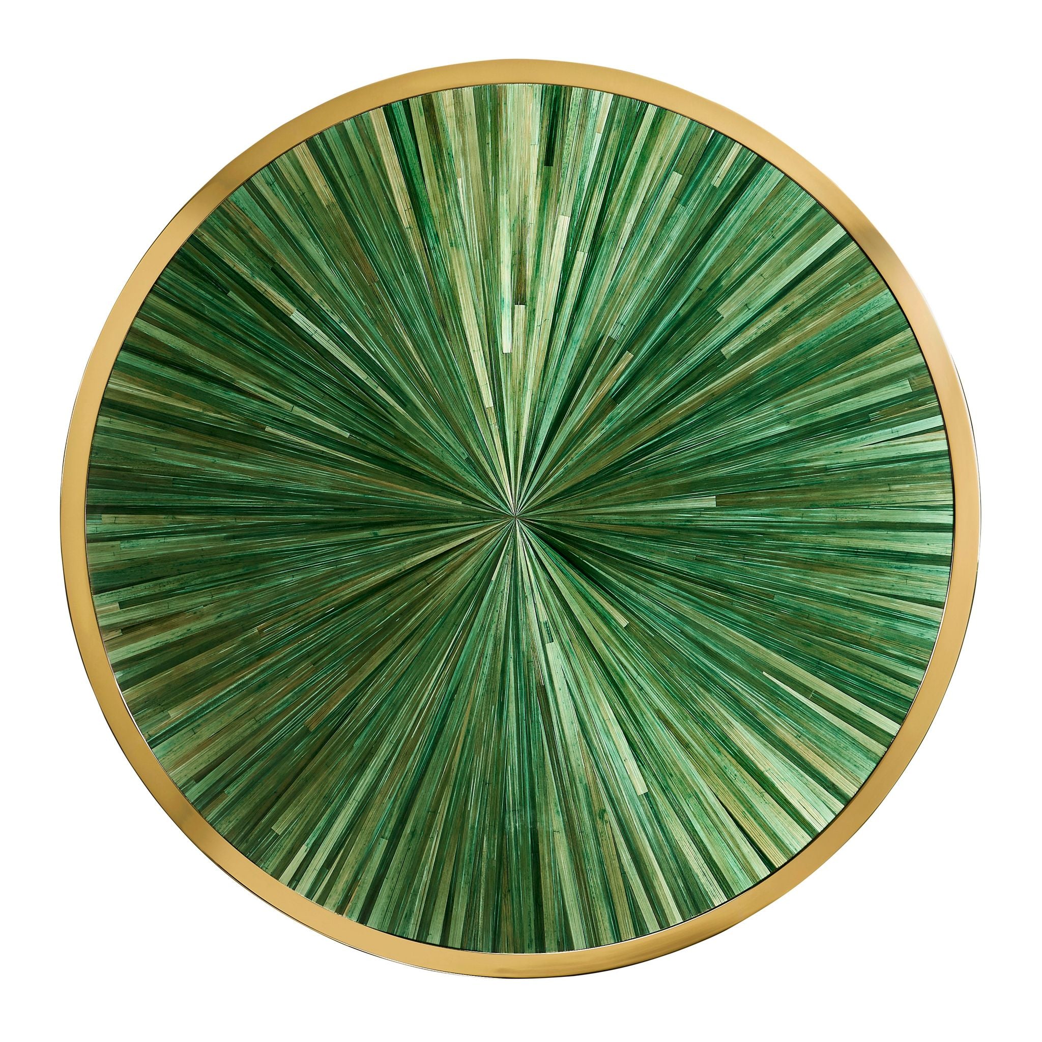 Jonathan Charles JC Modern Round Cocktail Table — Jade Green Straw