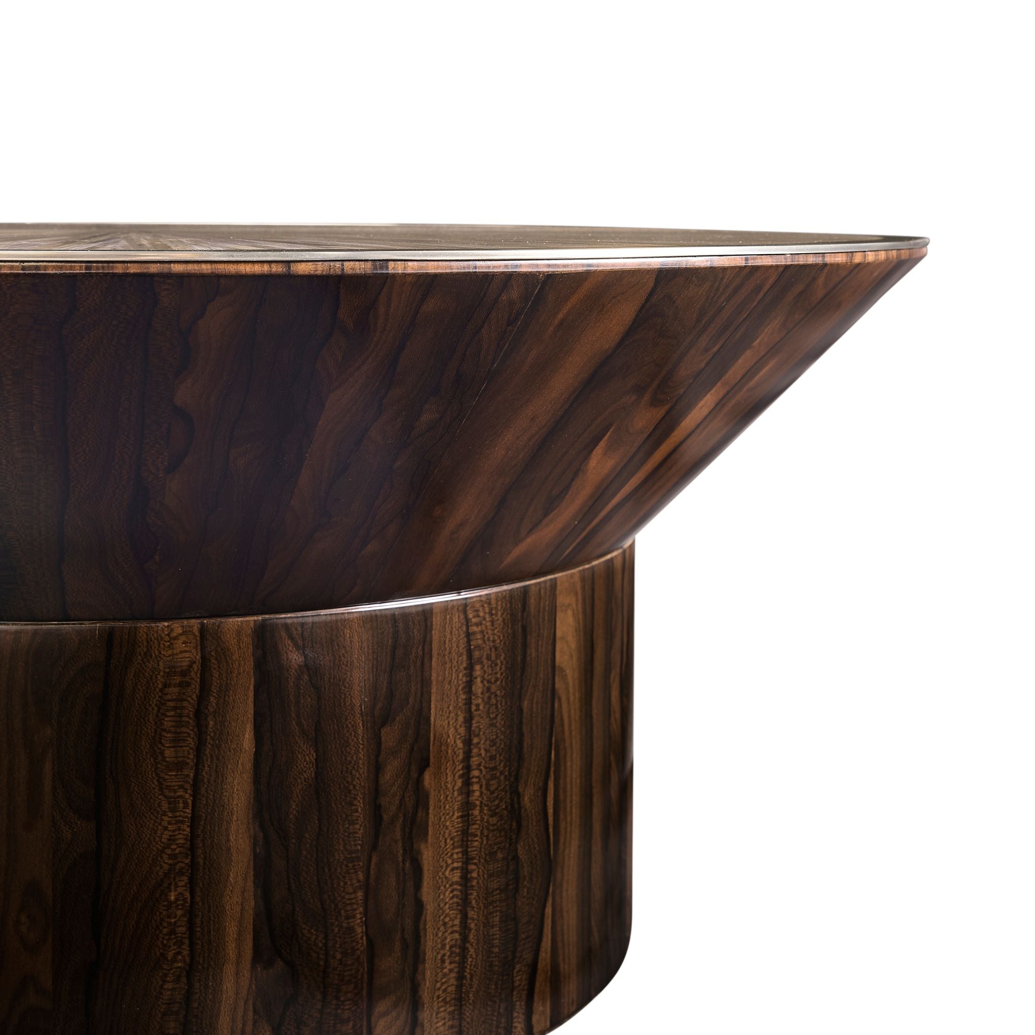 Jonathan Charles JC Modern Round Cocktail Table — Natural Straw