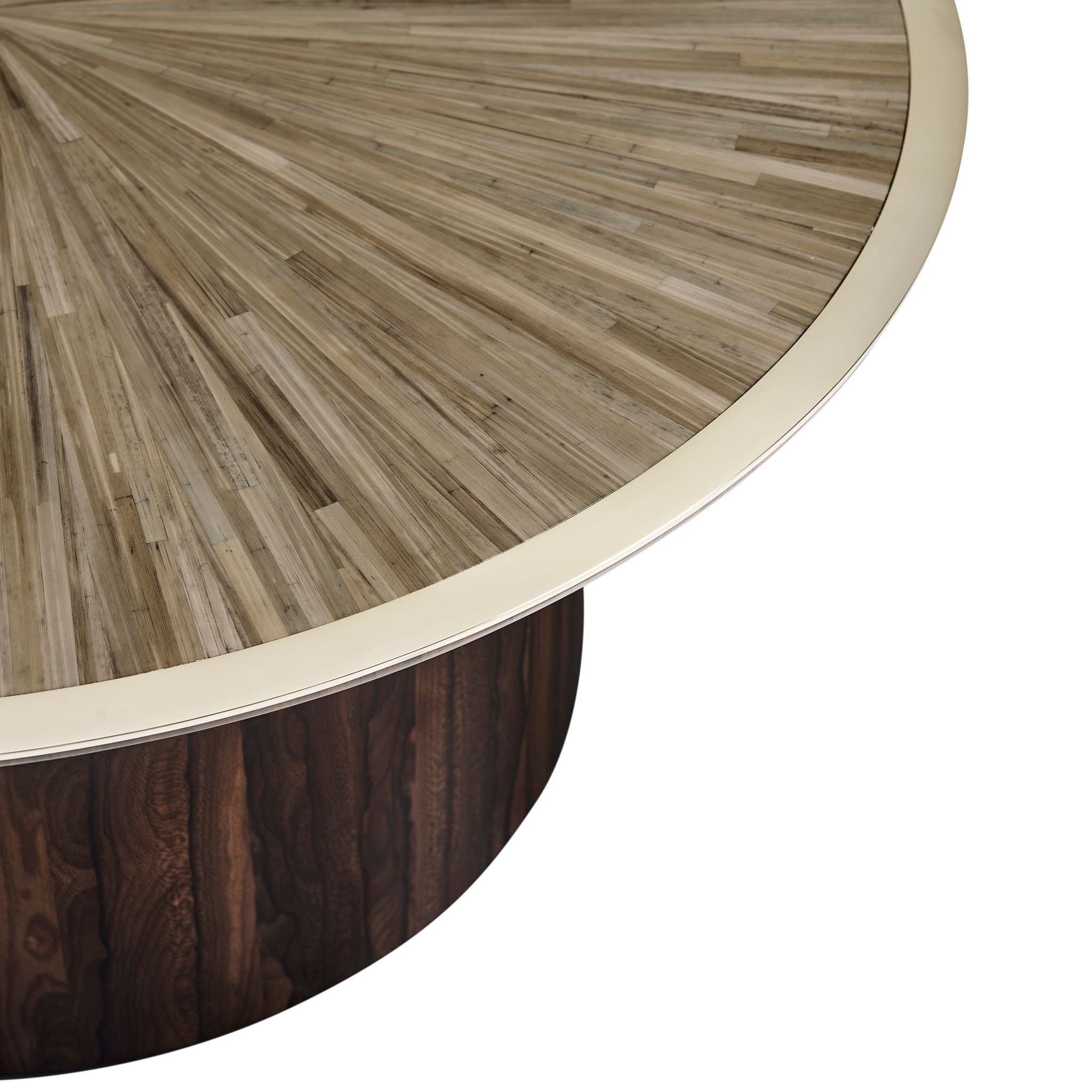 Jonathan Charles JC Modern Round Cocktail Table — Natural Straw