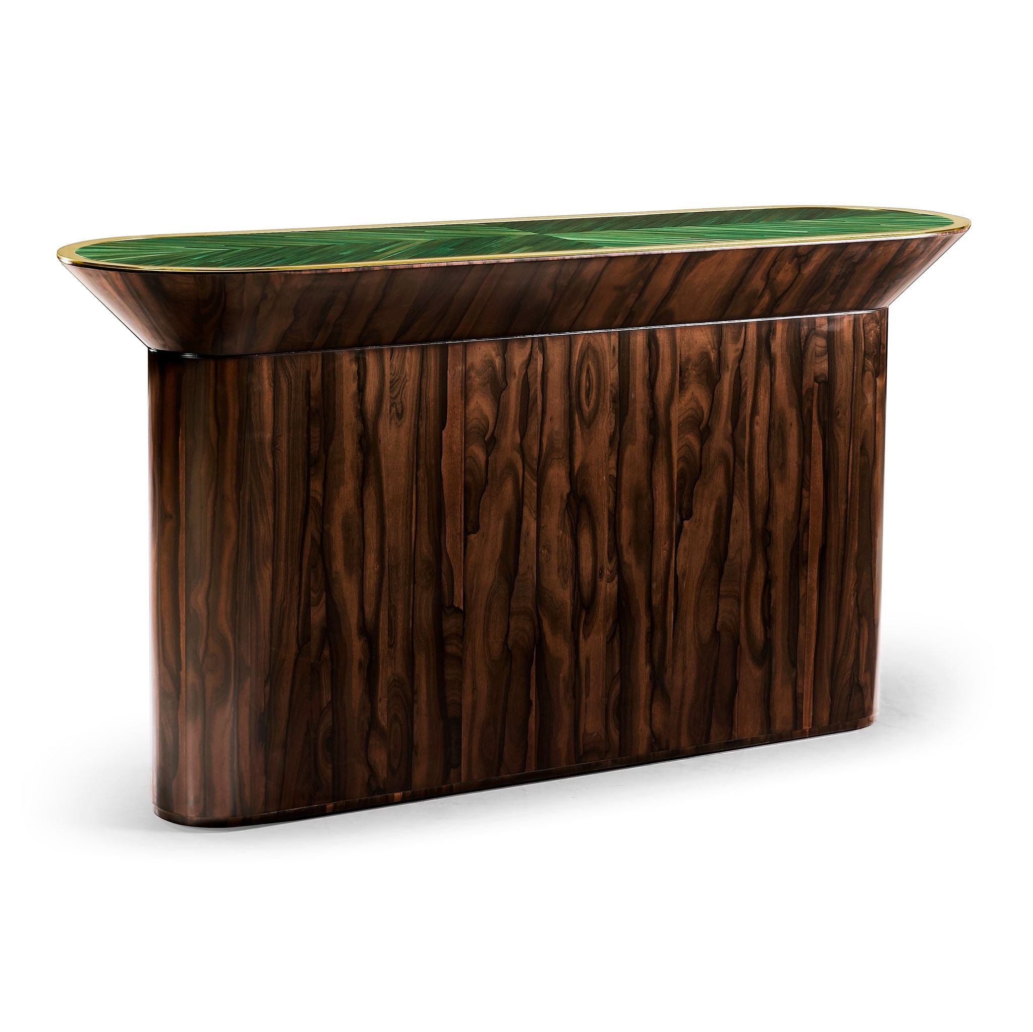 Jonathan Charles Verdure Console Table — Jade Green Straw