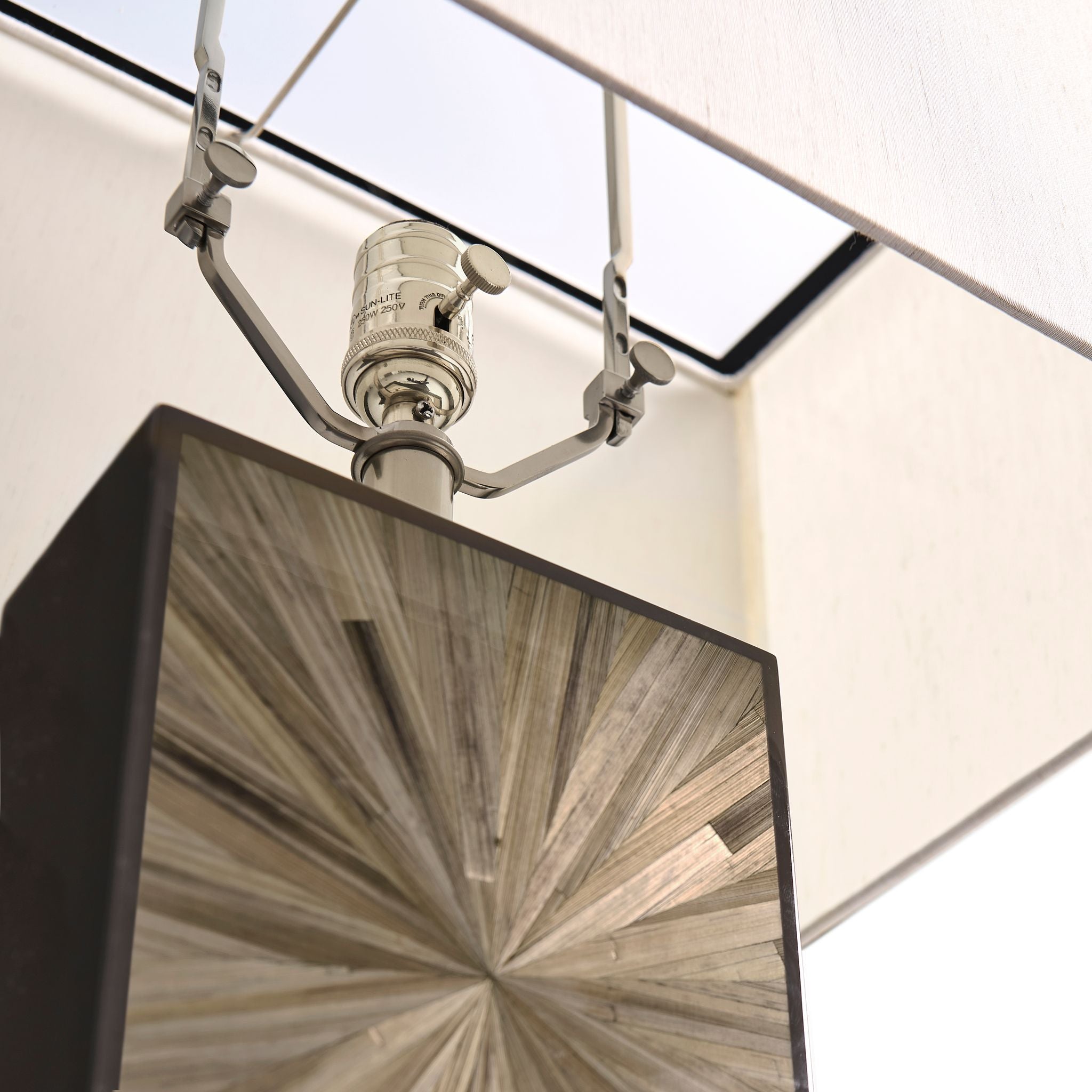 Jonathan Charles JC Modern Vertical Table Lamp — Natural Straw