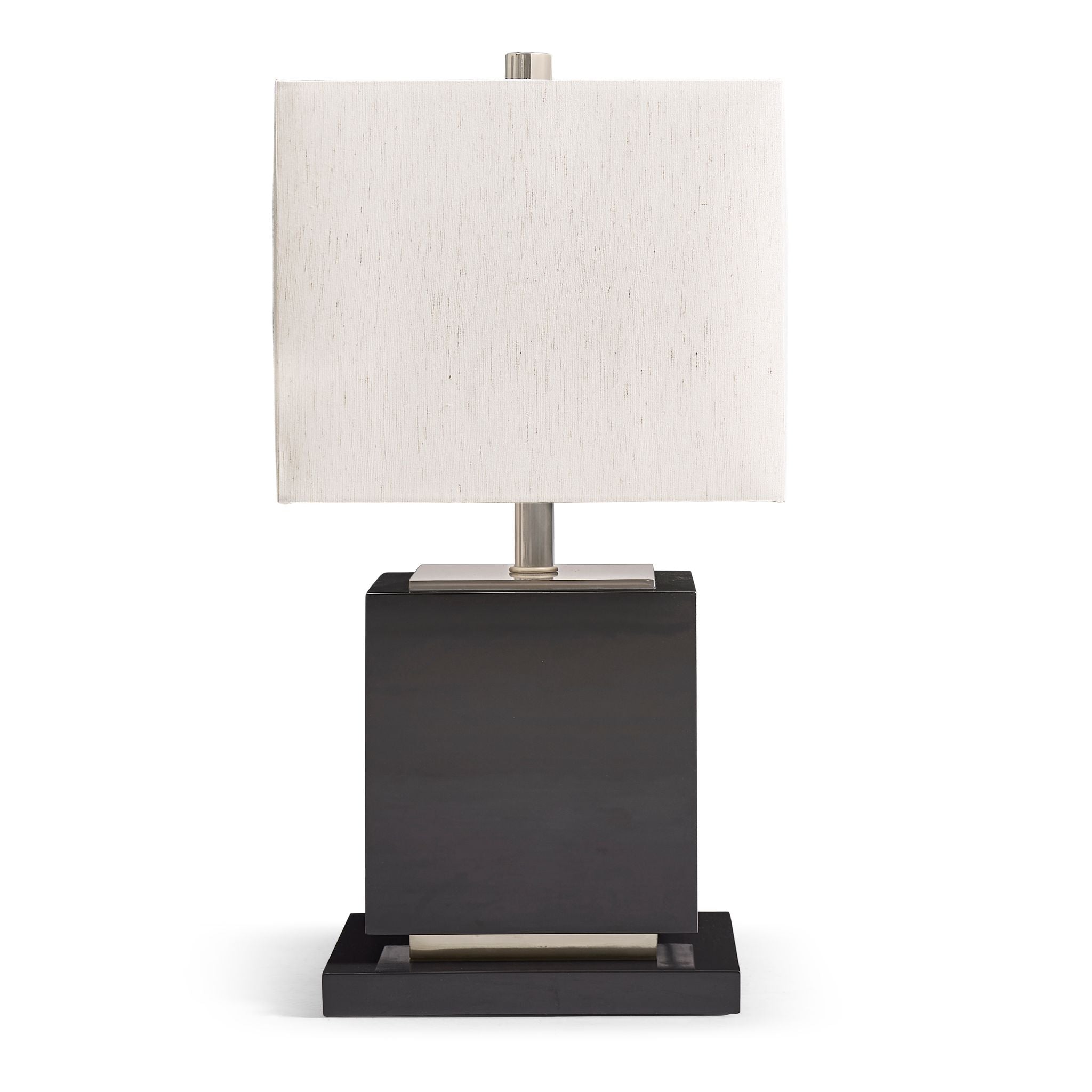Jonathan Charles JC Modern Cube Table Lamp — Natural Straw