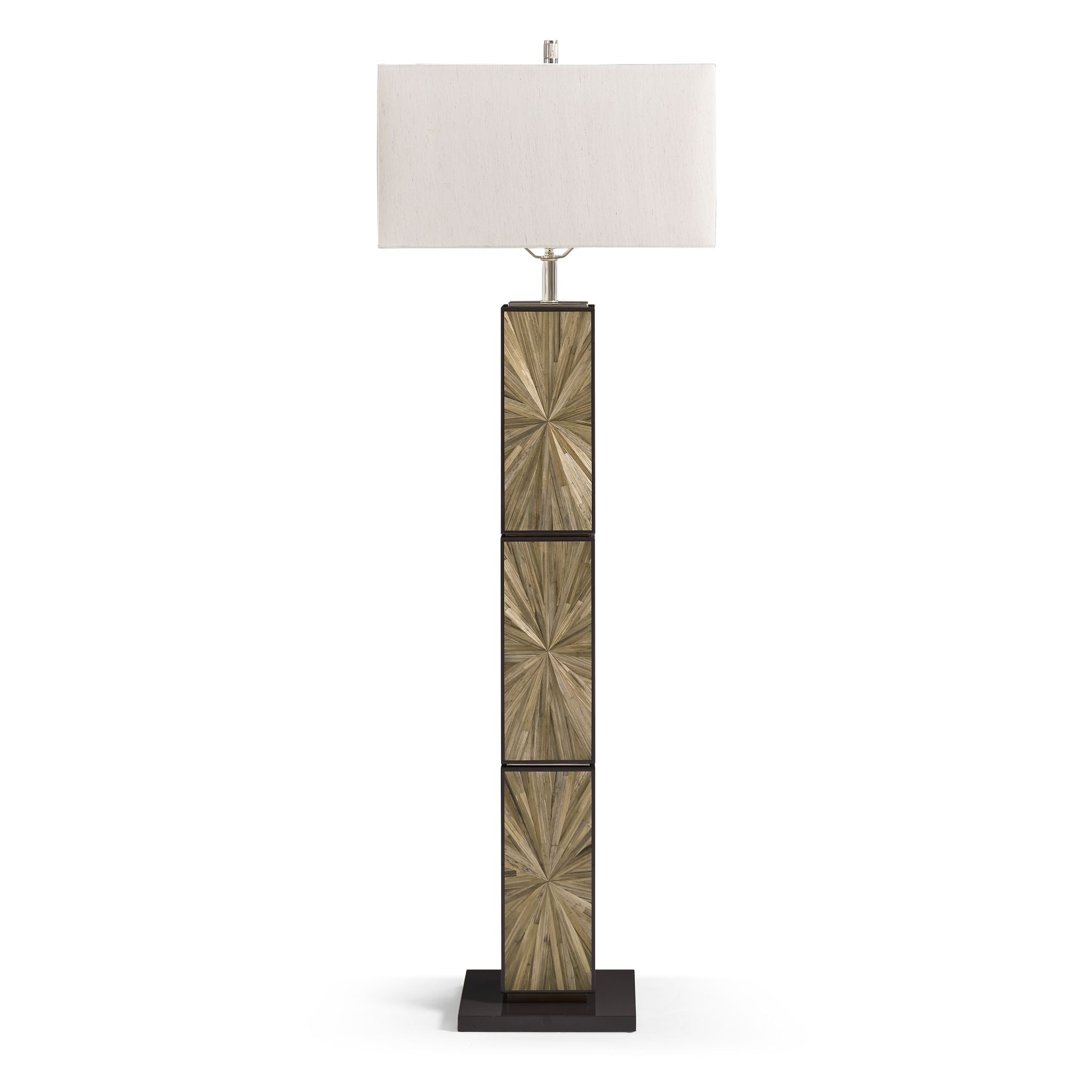 Jonathan Charles JC Modern Floor Lamp — Natural Straw