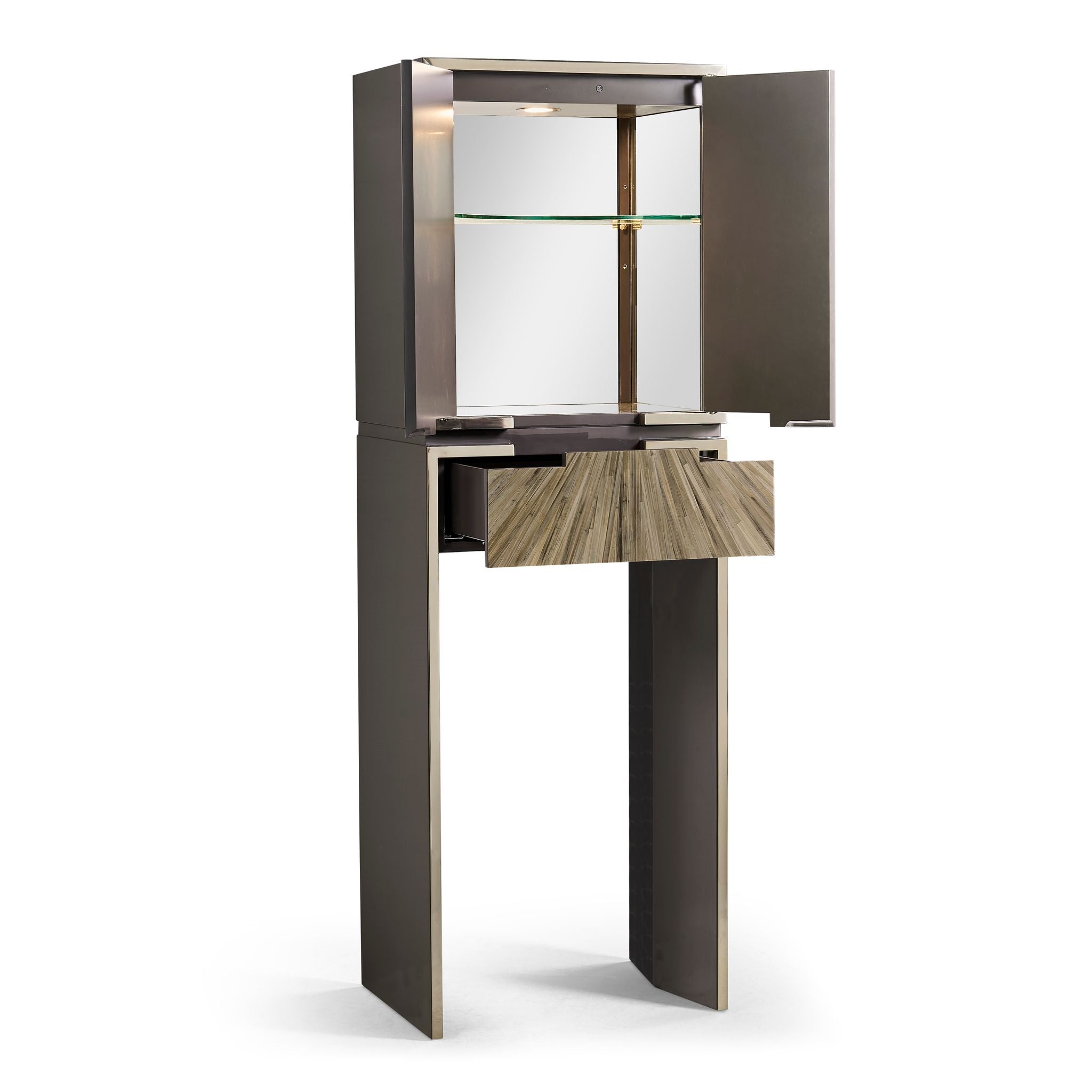 Jonathan Charles Terra Natural Bar Cabinet