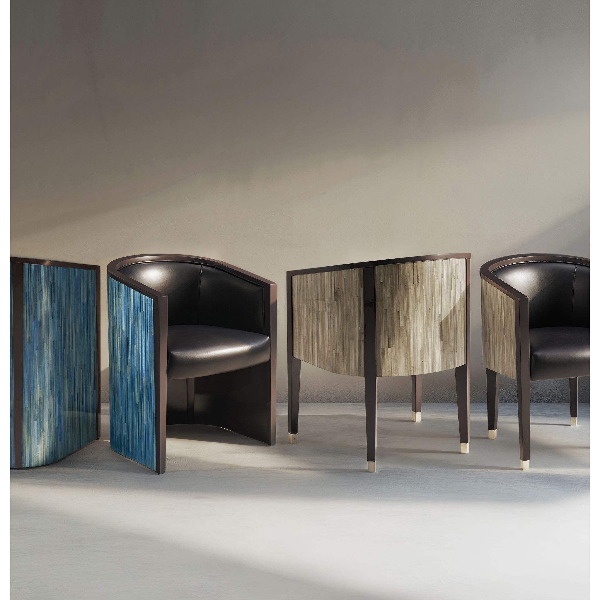 Jonathan Charles Sapphire Barrel Dining Chair