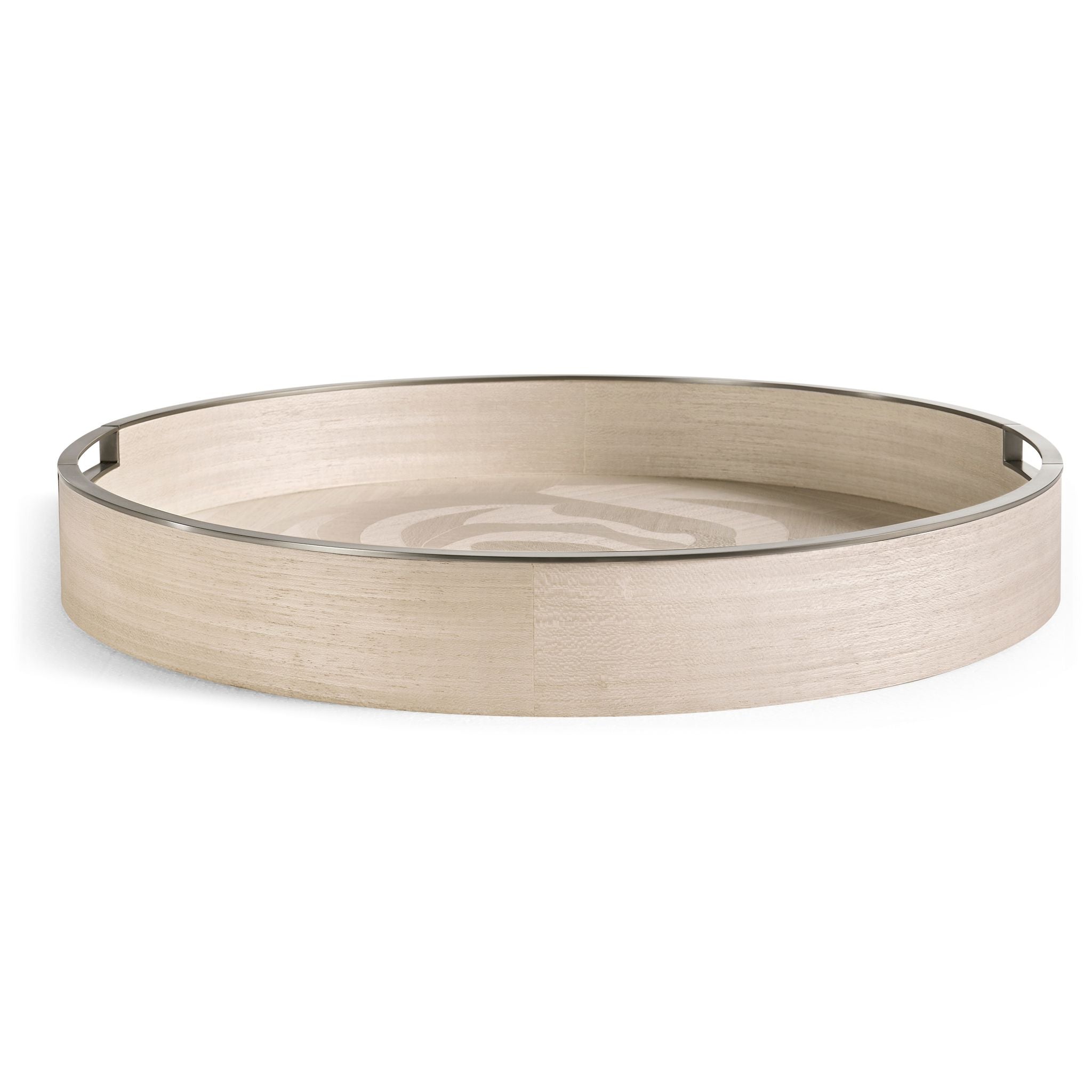Jonathan Charles Tidepool Round Tray Set of 2