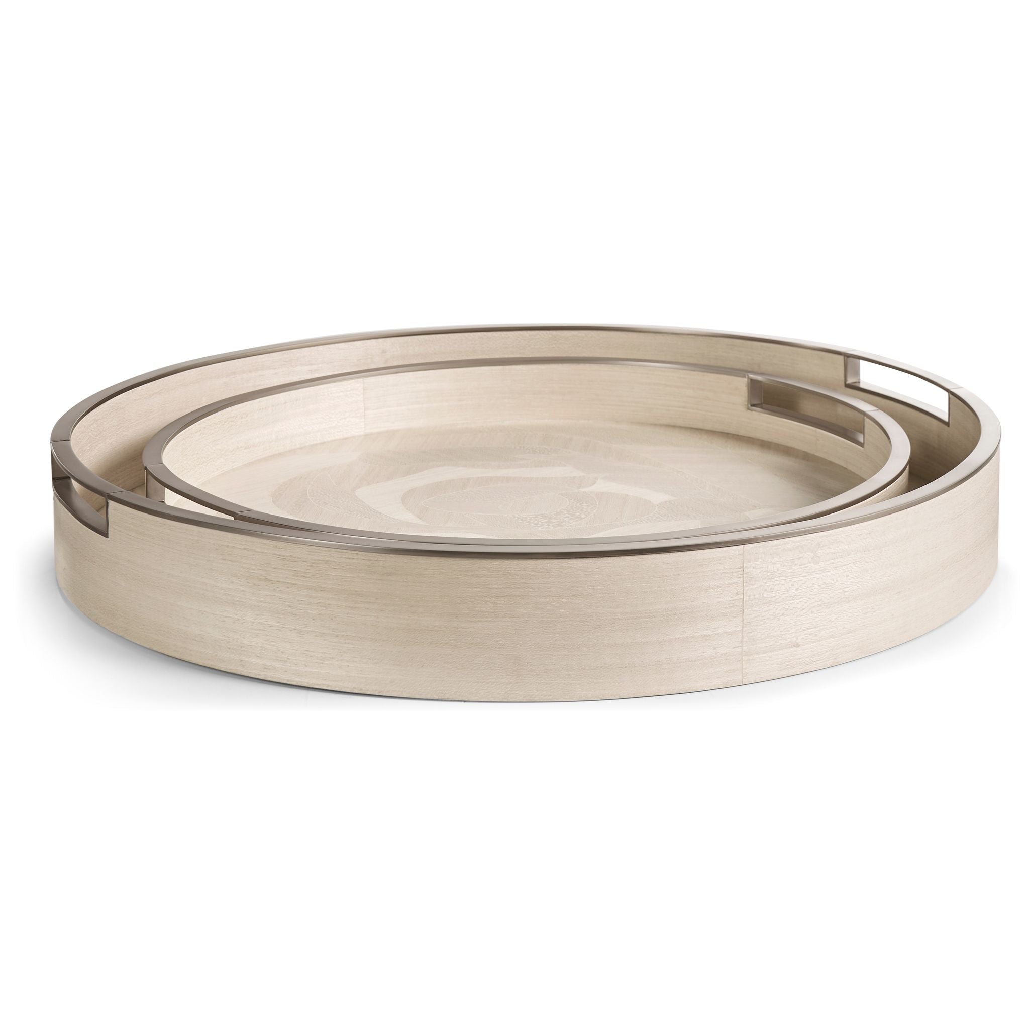 Jonathan Charles Tidepool Round Tray Set of 2