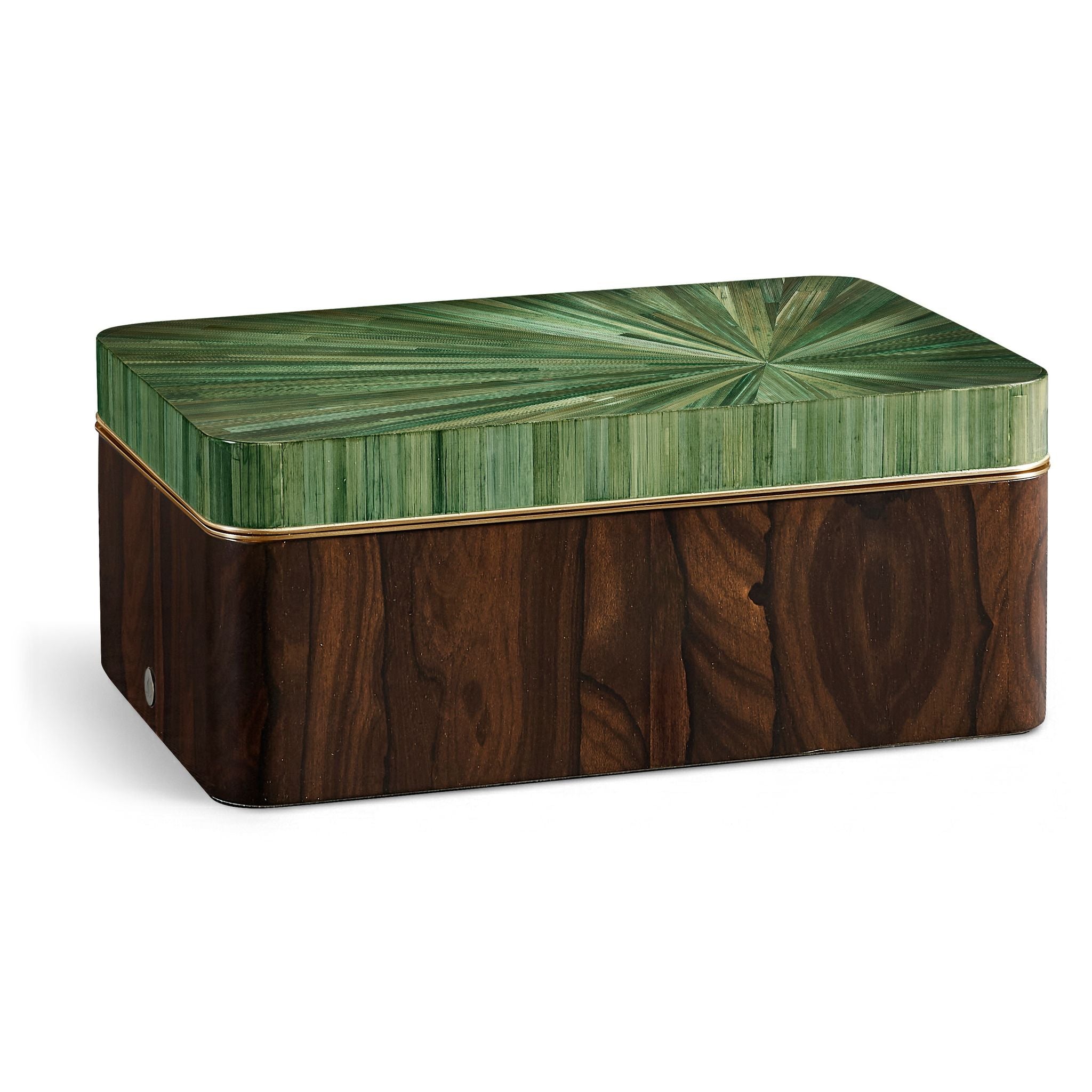 Jonathan Charles JC Modern Rectangular Box — Jade Green Straw