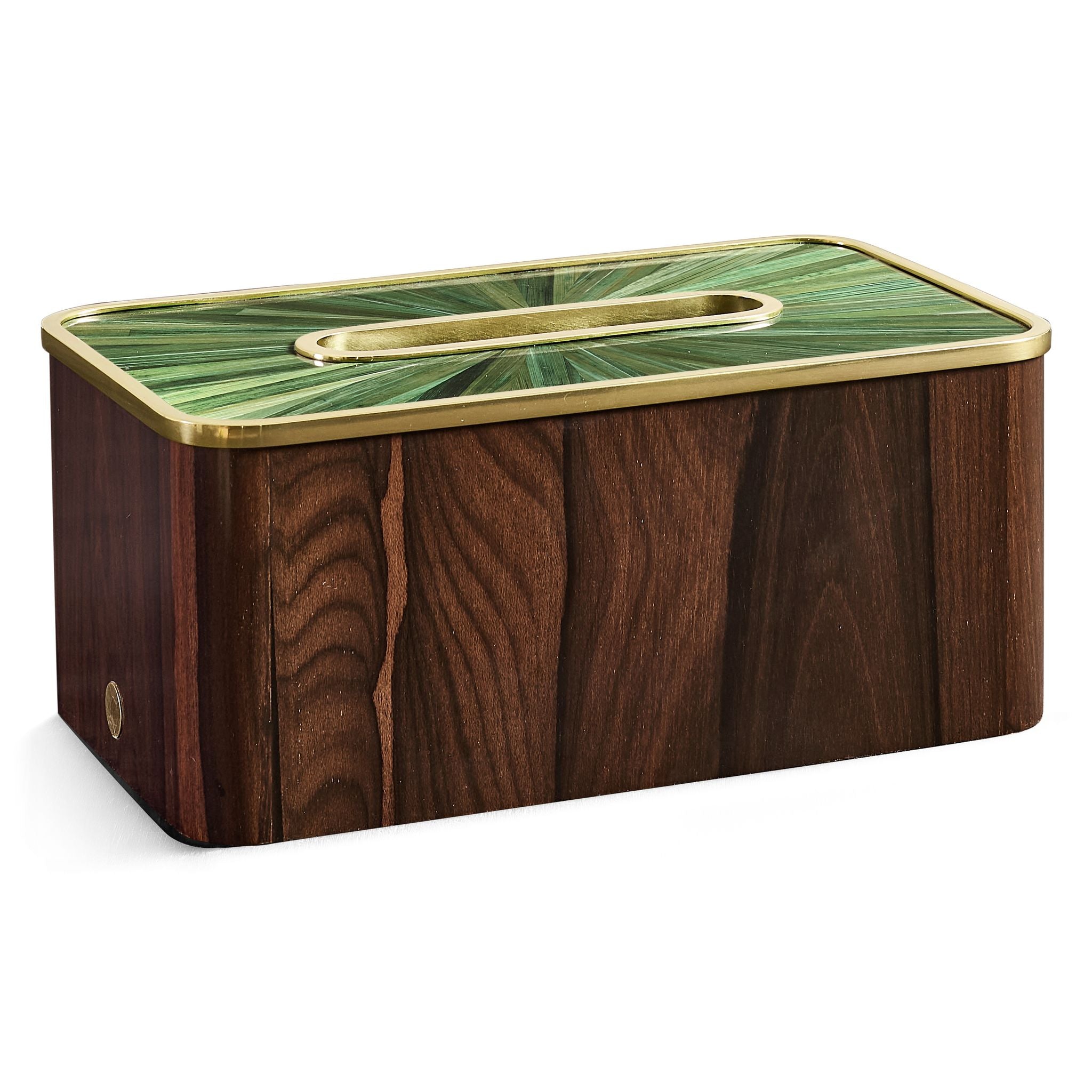 Jonathan Charles Terra Rectangular Tissue Box — Jade Green Straw