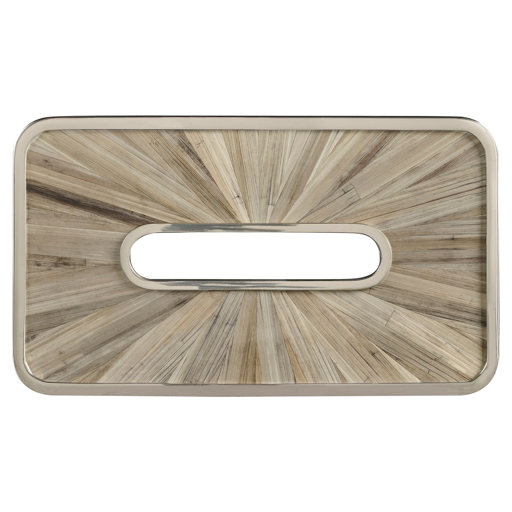 Jonathan Charles Terra Rectangular Tissue Box — Natural Straw