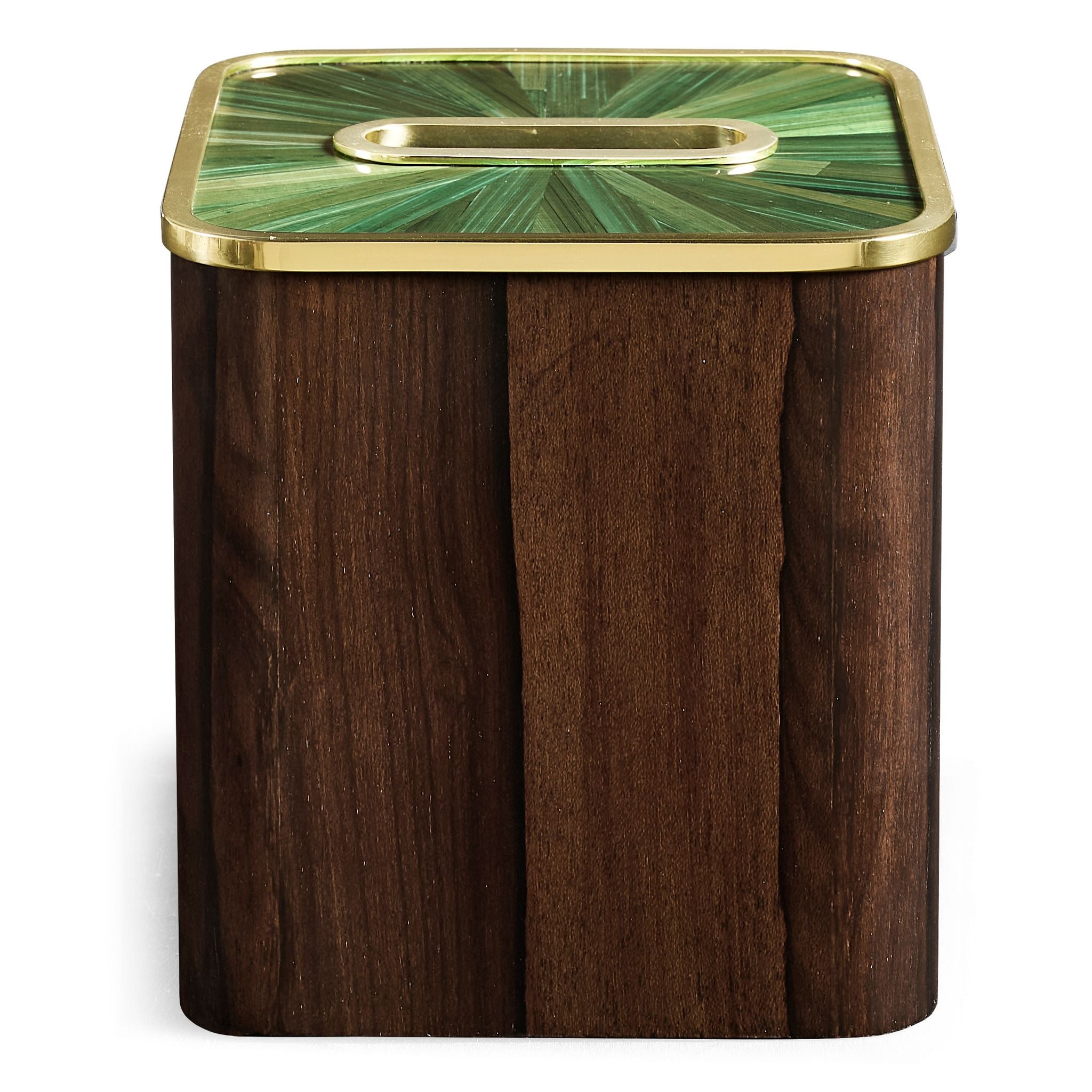 Jonathan Charles JC Modern Square Tissue Box — Jade Green Straw
