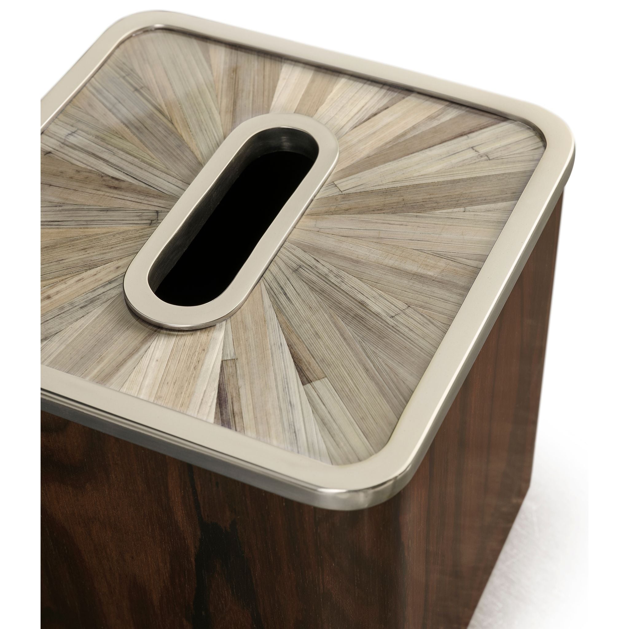 Jonathan Charles JC Modern Square Tissue Box — Natural Straw