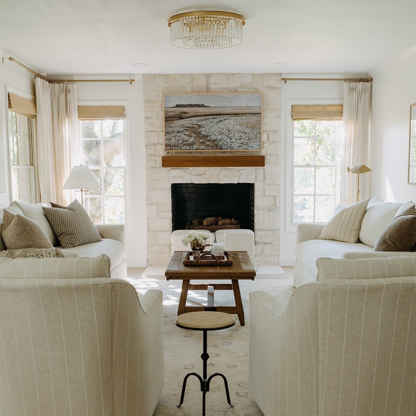 Elevated and kid-proof, a living room.