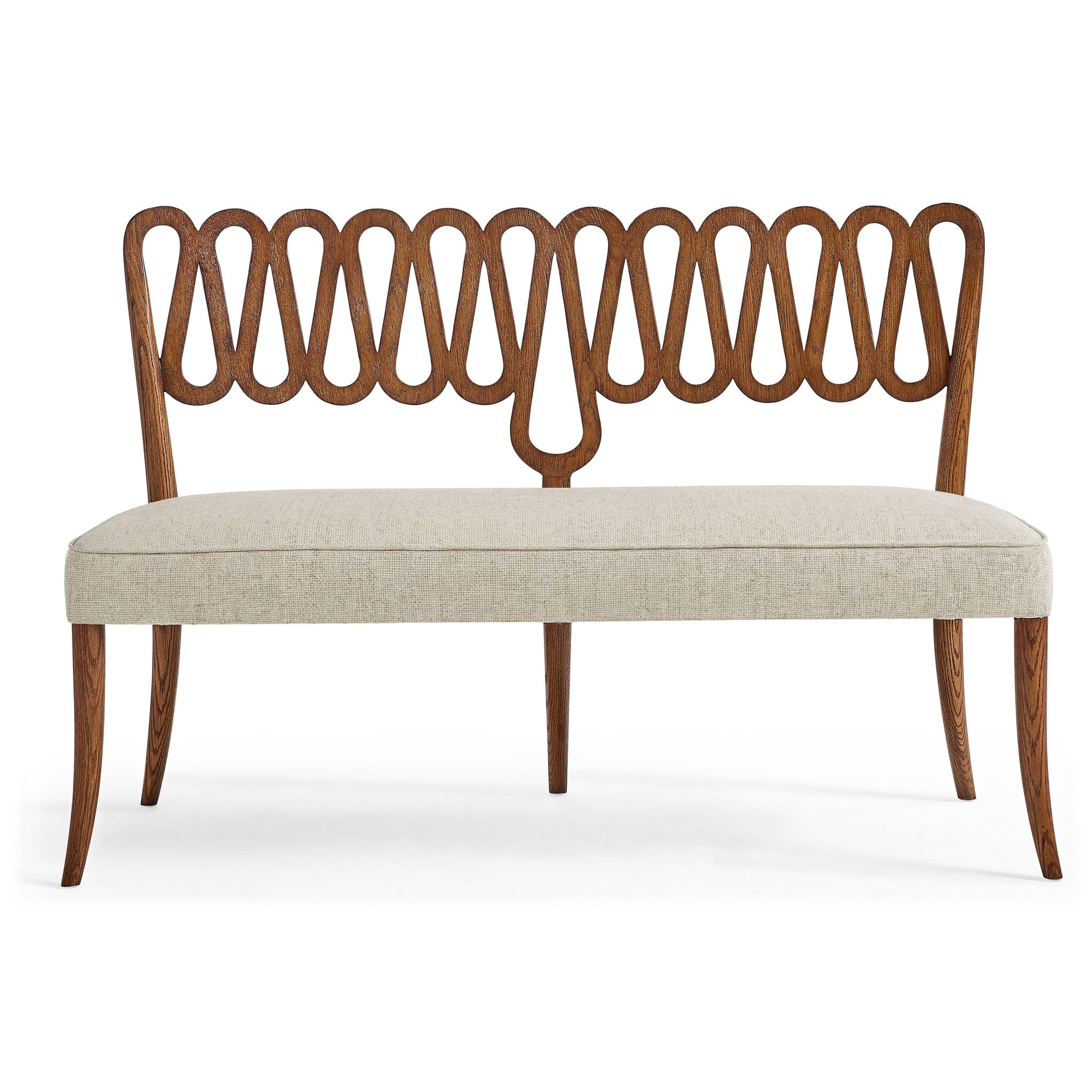 Jonathan Charles Ampney Oak Dining Bench — Toasted Oak